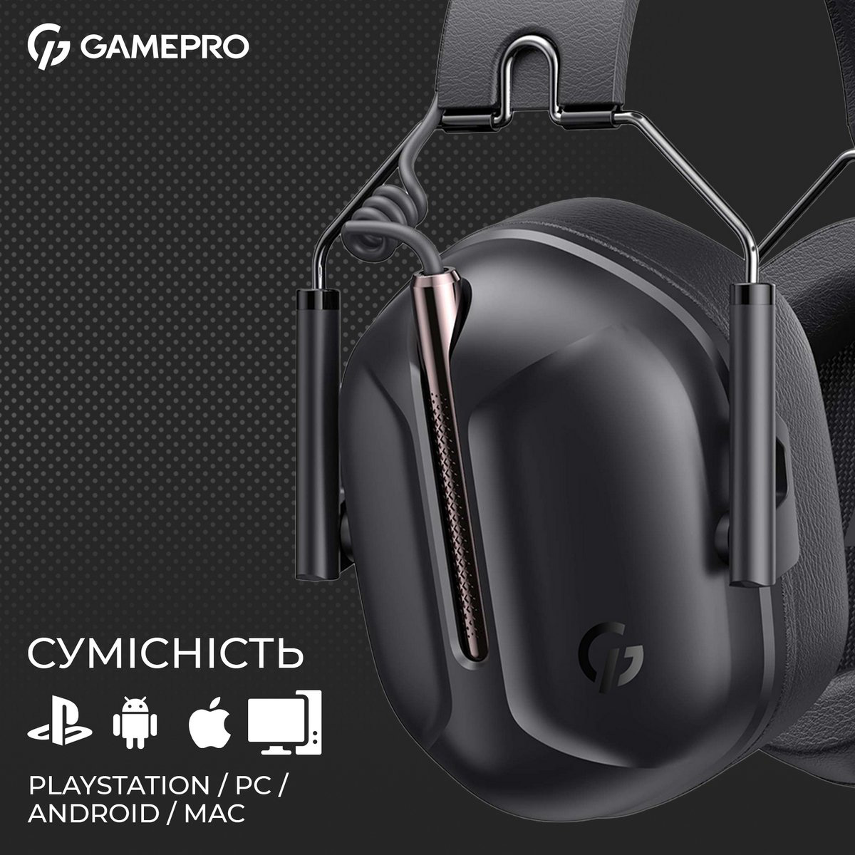 Навушники геймерскі GAMEPRO Genesis Hunter Black (HS1350B)