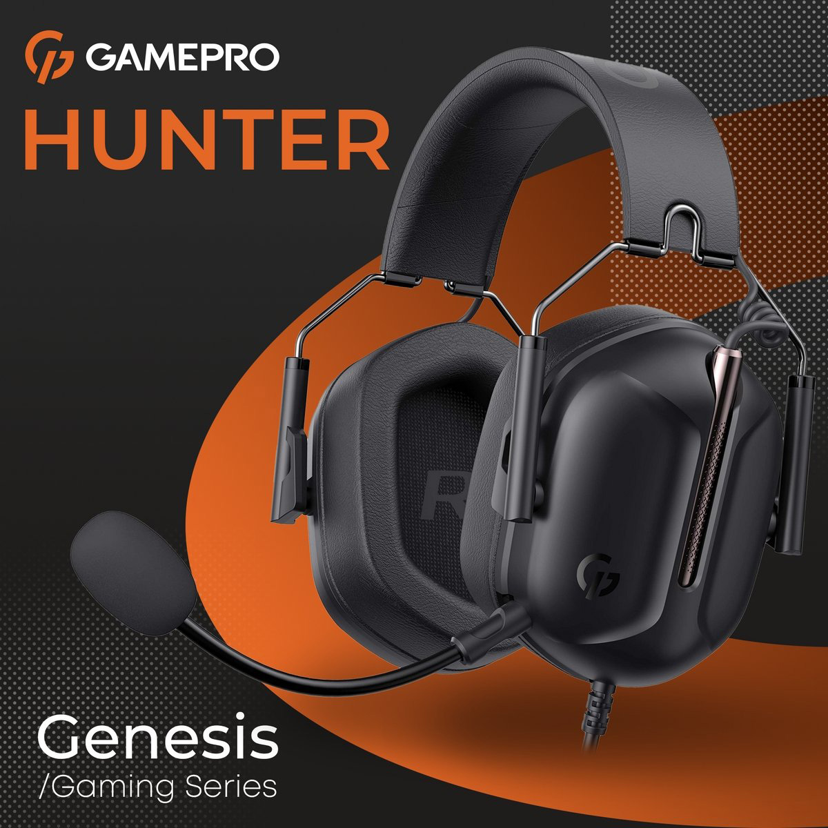 Навушники геймерскі GAMEPRO Genesis Hunter Black (HS1350B)