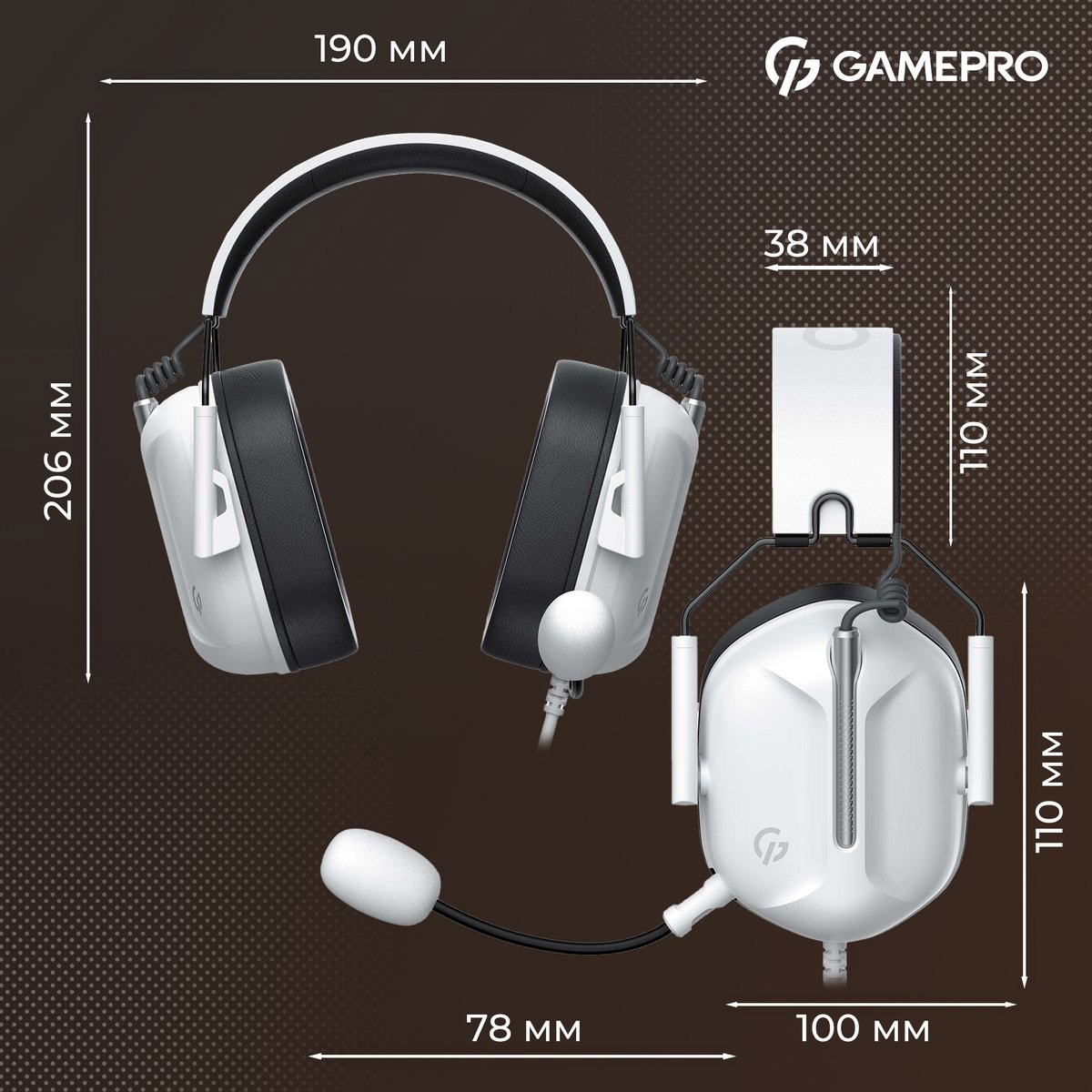 Навушники геймерскі GAMEPRO Genesis Hunter White (HS1350W)