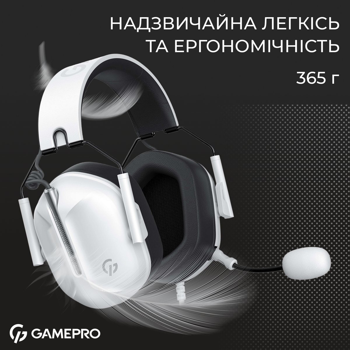 Навушники геймерскі GAMEPRO Genesis Hunter White (HS1350W)