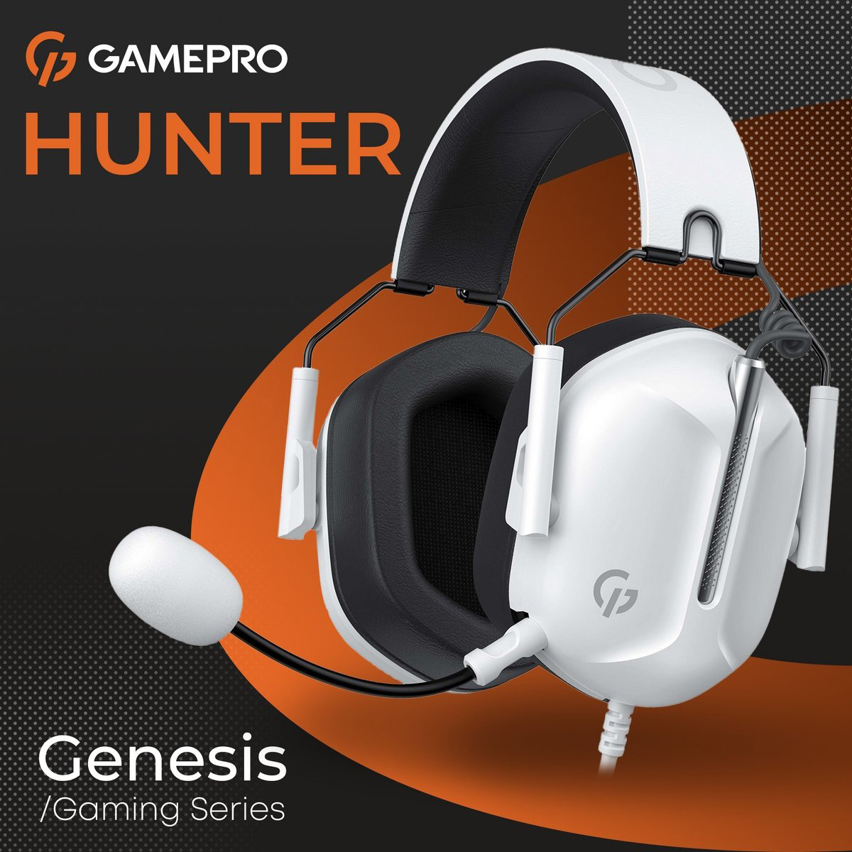 Навушники геймерскі GAMEPRO Genesis Hunter White (HS1350W)
