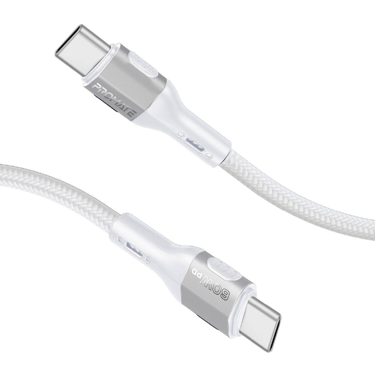 Кабель PROMATE FletchLink-CC USB-C to USB-C PD 60W 1.2м Gray