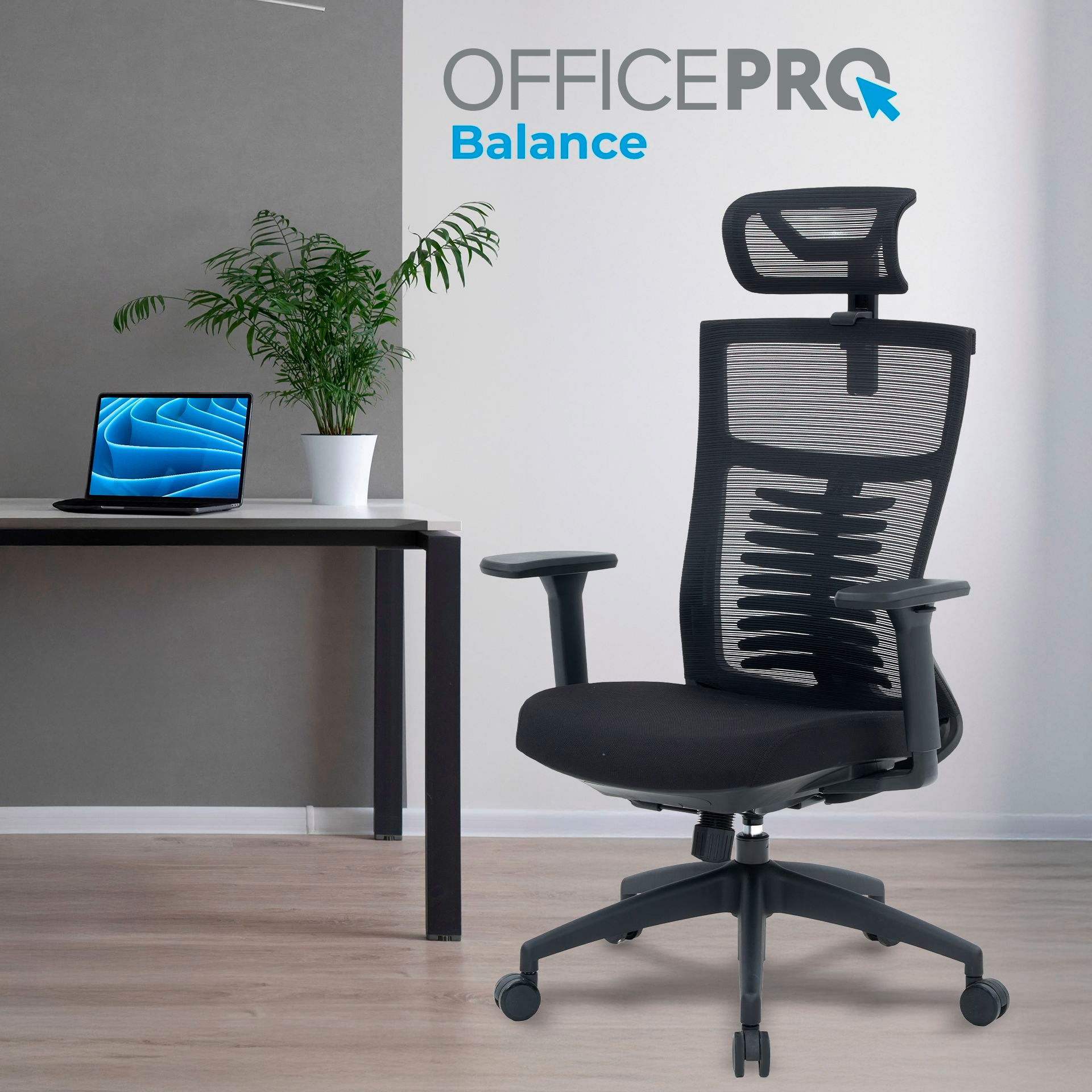 Кресло офисное OFFICEPRO Balance OC550-B-B-B Black