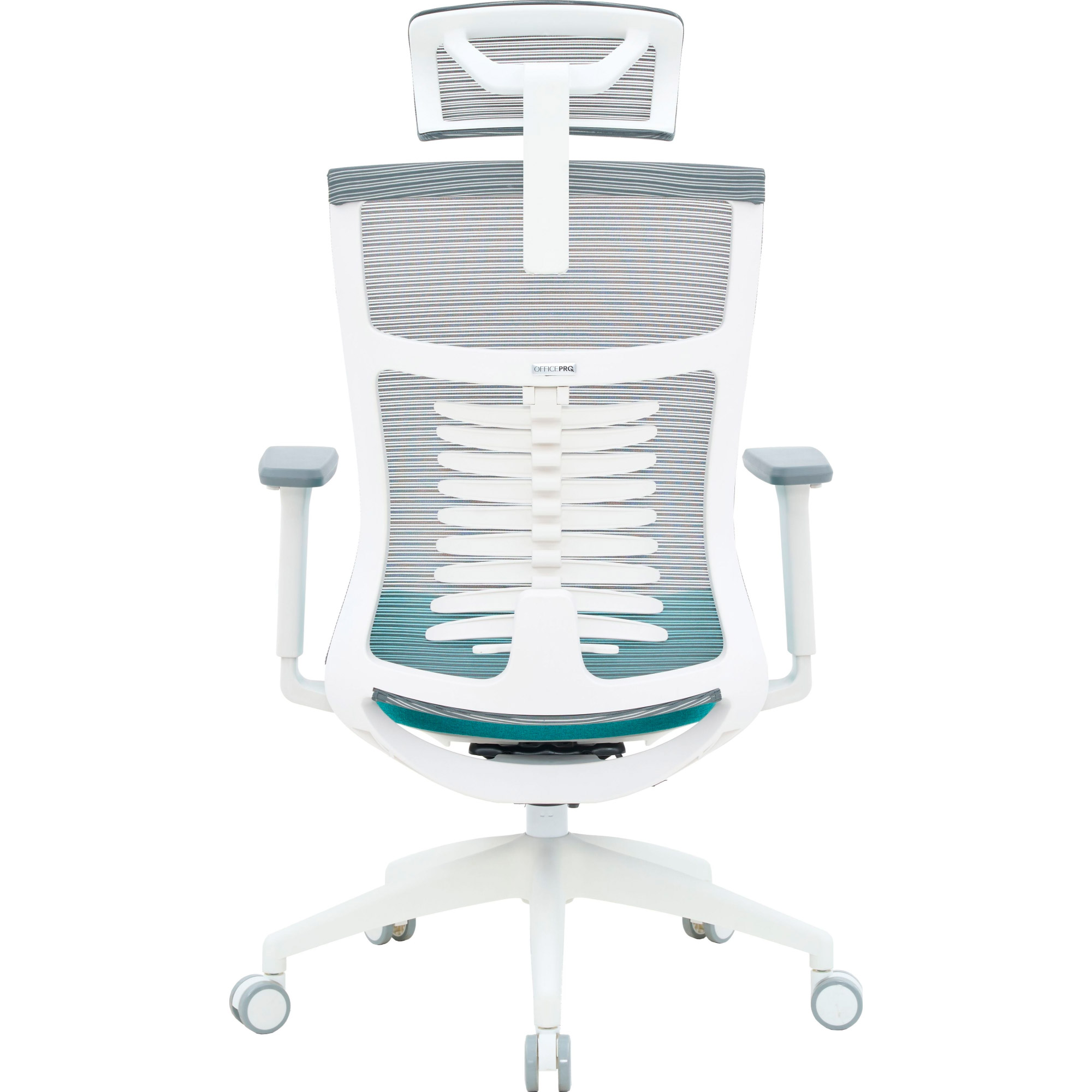 Крісло офісне OFFICEPRO Balance OC550-W-DG-BL White/Dark Gray/Blue