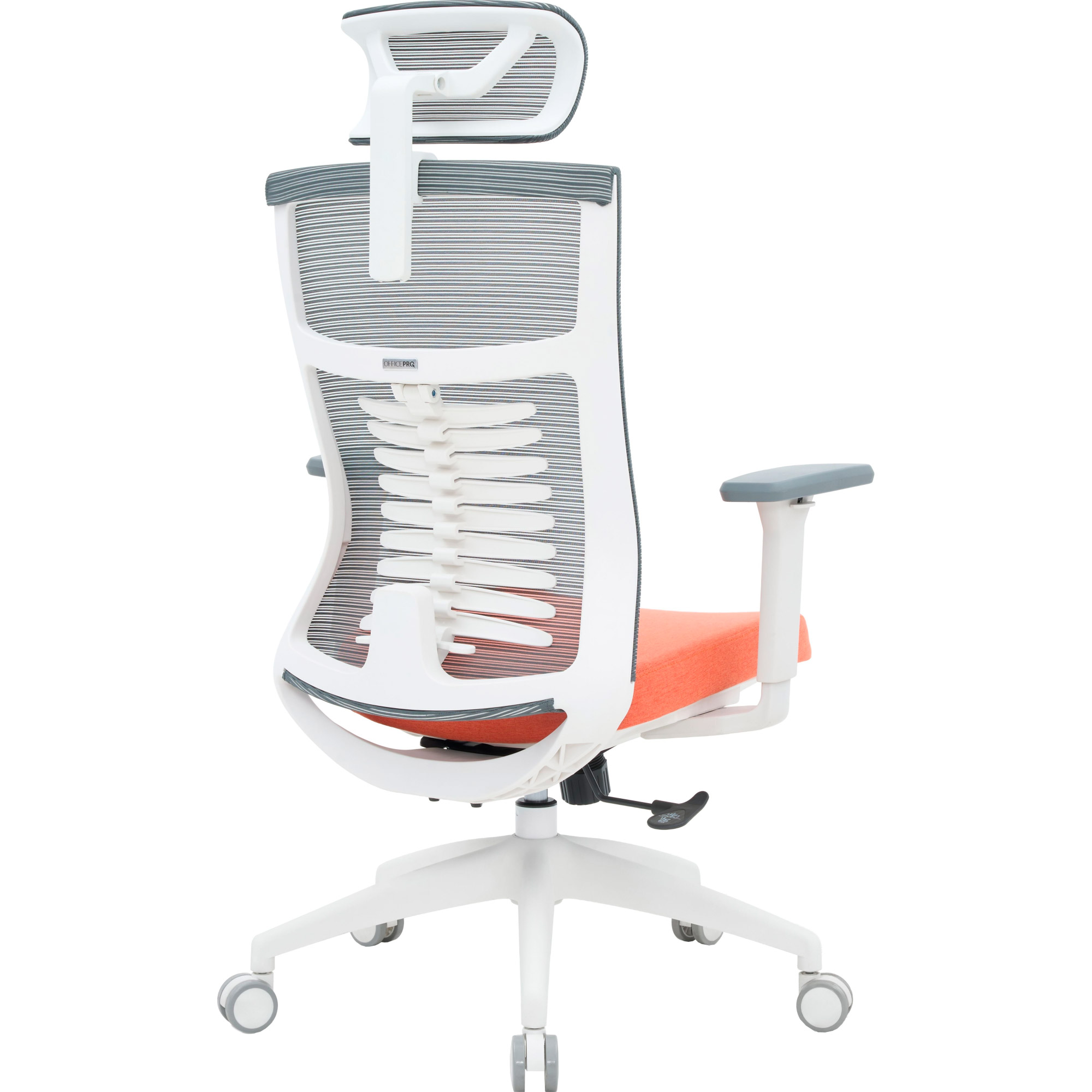 Крісло офісне OFFICEPRO Balance OC550-W-DG-OR White/Dark Gray/Orange