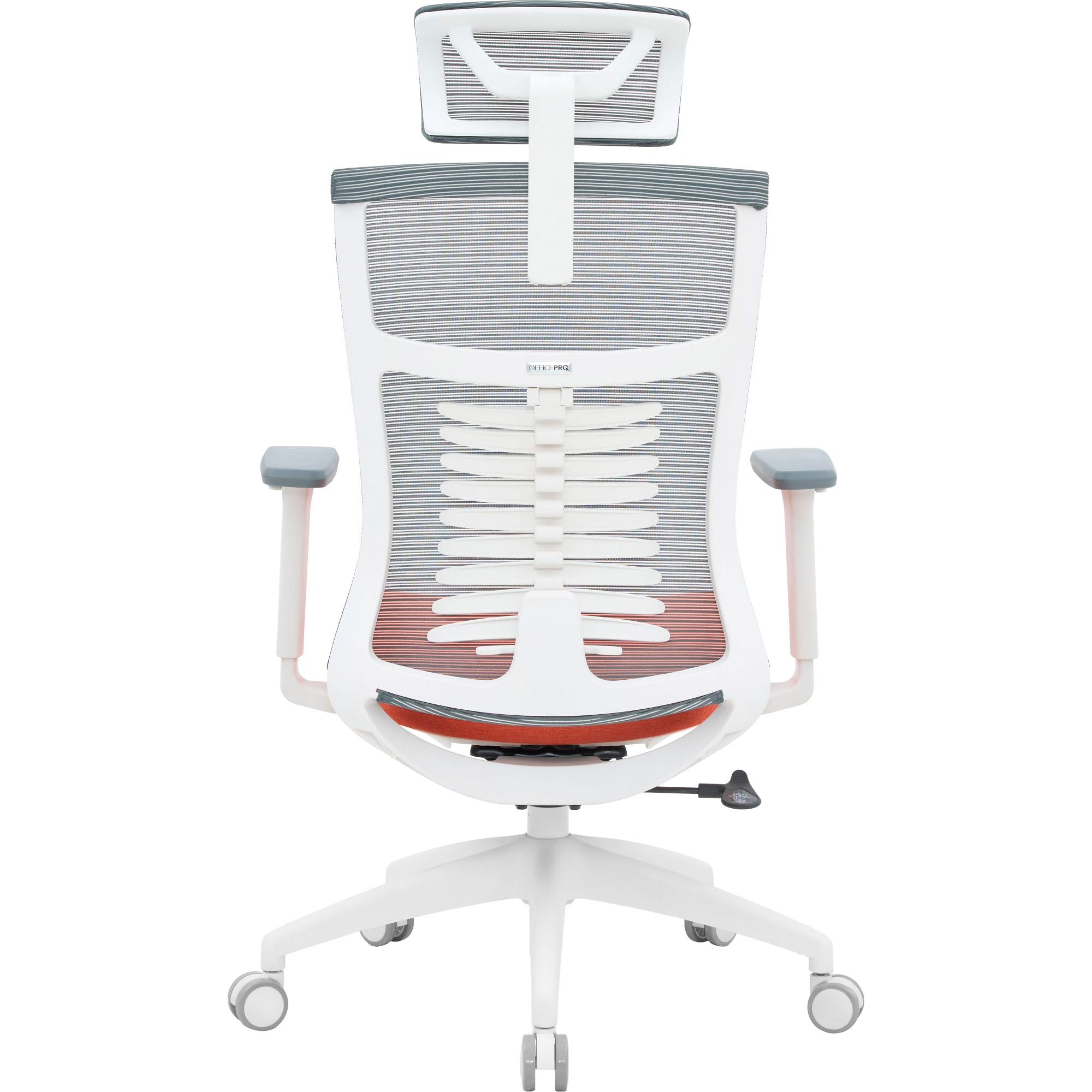 Крісло офісне OFFICEPRO Balance OC550-W-DG-OR White/Dark Gray/Orange