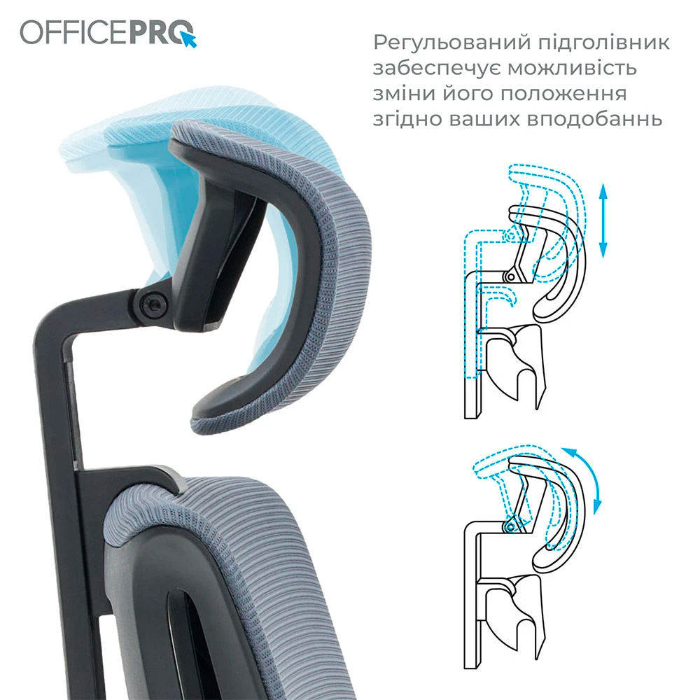 Крісло офісне OFFICEPRO Harmony OC310-B-G-G Black/Gray