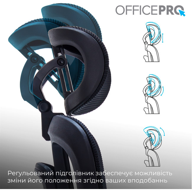 Крісло офісне OFFICEPRO Skyline OC580-B-B-B Black