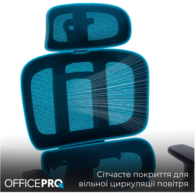 Крісло офісне OFFICEPRO Skyline OC580-B-B-B Black