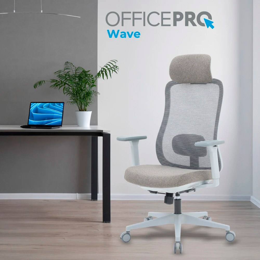 Крісло офісне OFFICEPRO Wave OC599-G-G-G Gray