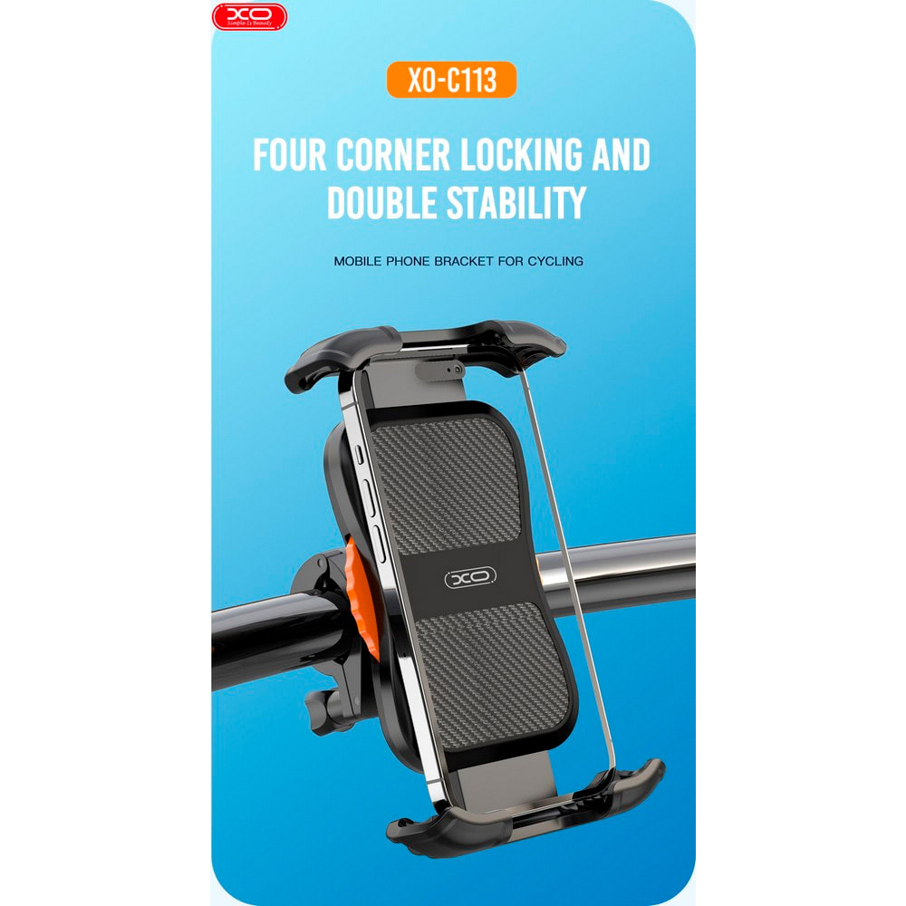 Велотримач для смартфона XO C113 Bicycle Phone Holder Black