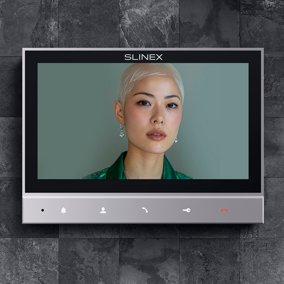 Комплект відеодомофона SLINEX SK-07 Silver/Black + ML-17HR Graphite