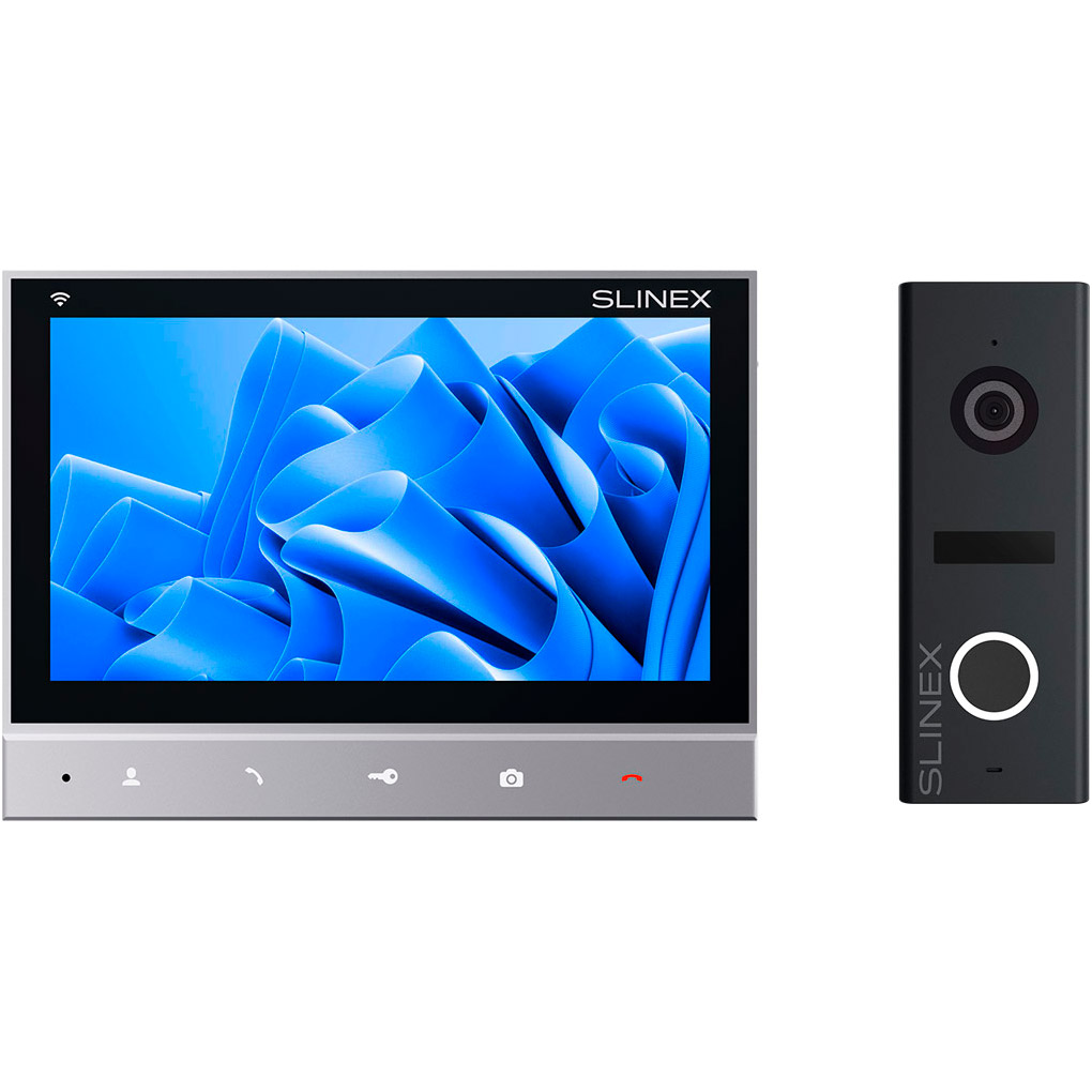 Комплект відеодомофона SLINEX SK-07N Cloud Silver/Black + ML-17HD Graphite