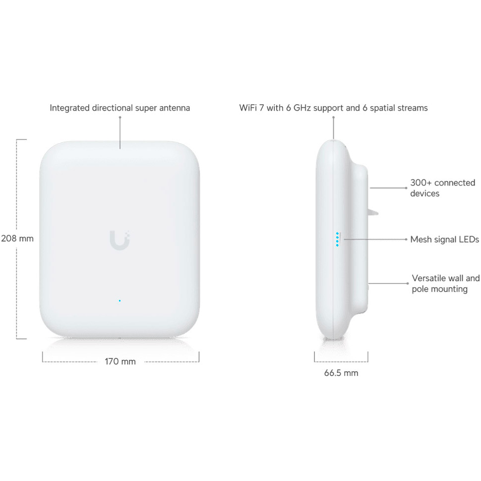 Точка доступу UBIQUITI UniFi U7 Pro Outdoor (U7-PRO-OUTDOOR)