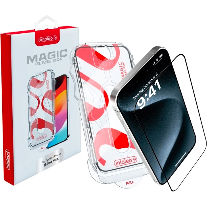 Защитное стекло INTALEO Magic Glass Box для iPhone 15 Pro