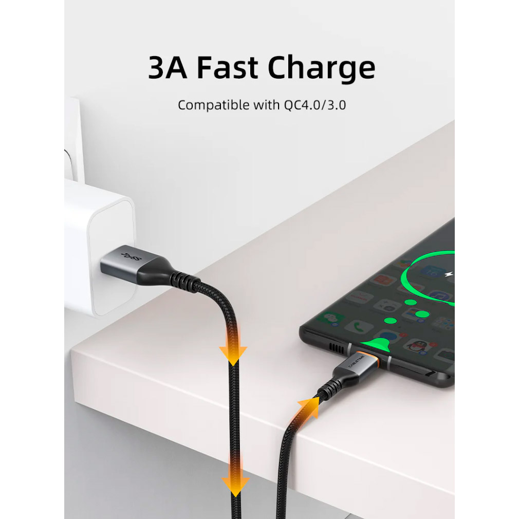 Кабель CABLETIME CA40H USB3.0 AM/CM PD3.0, QC4.0 2м Black