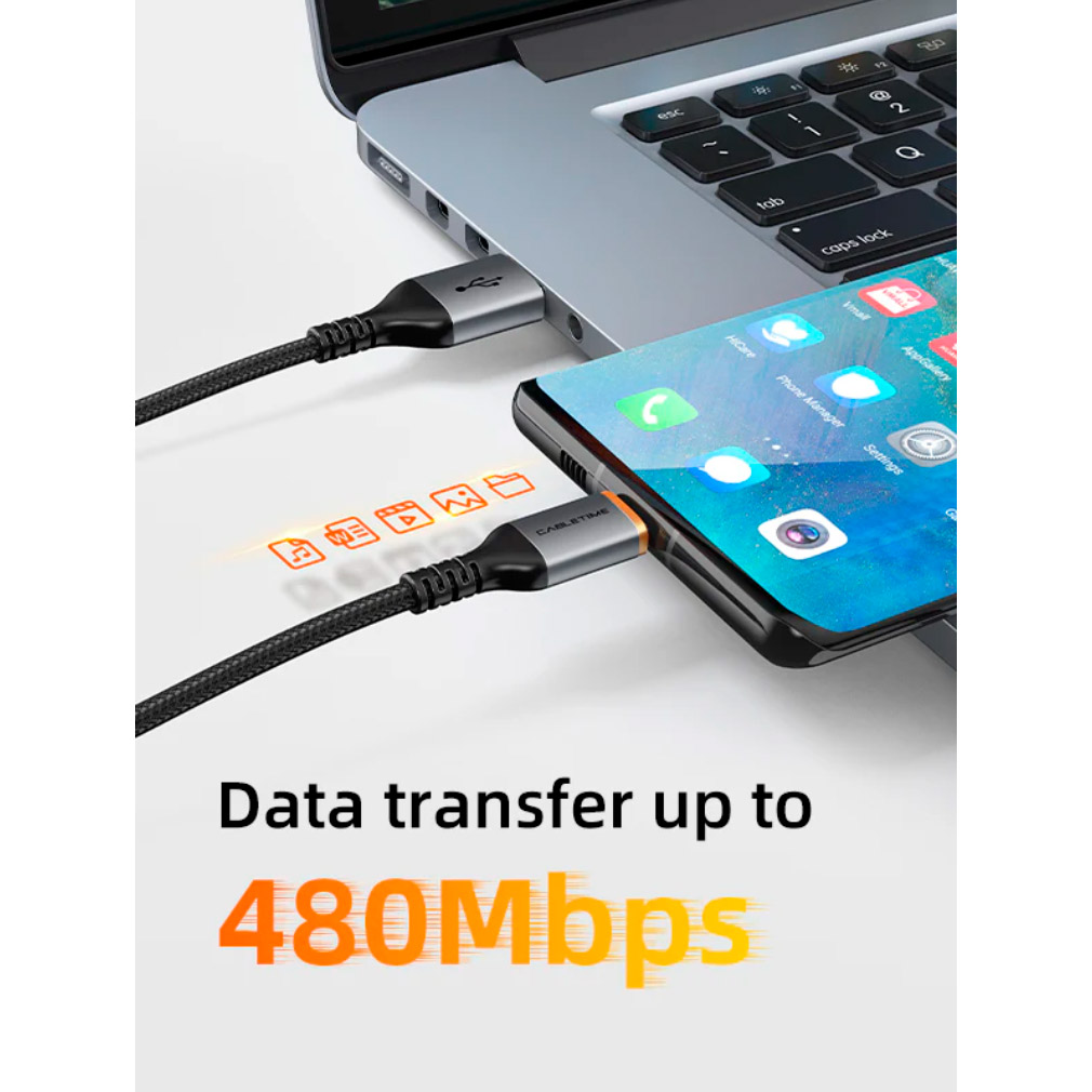 Кабель CABLETIME CA50L USB2.0 CM/AM 2м