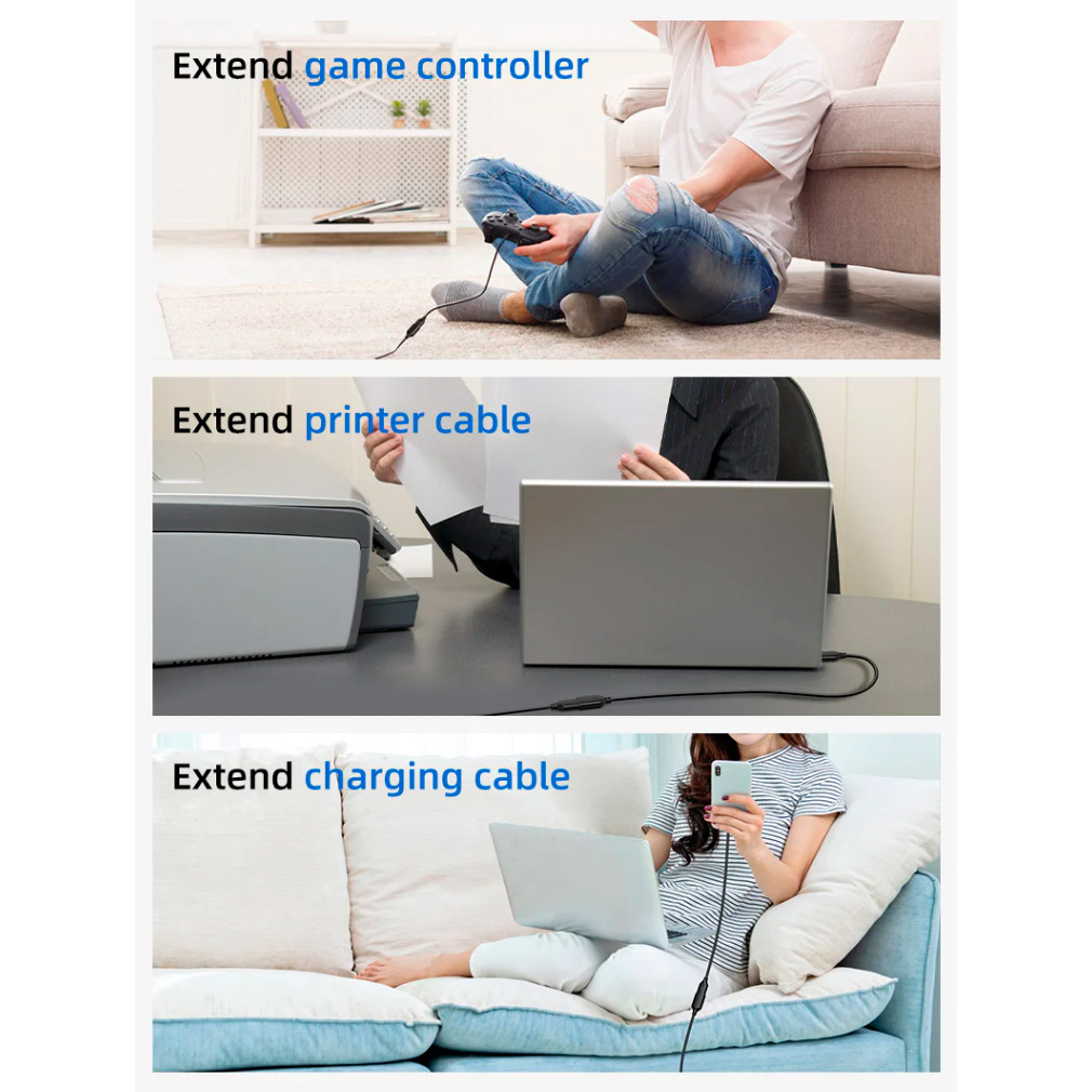 Кабель-удлинитель CABLETIME USB3.0 AM/AF 2м Black (CA11L)