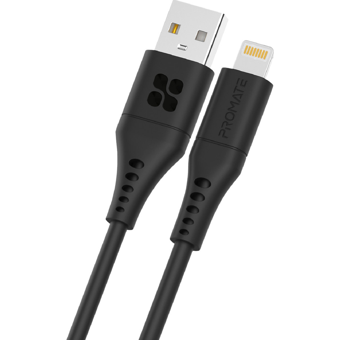 Кабель PROMATE PowerLink-Ai120 USB-A to Lightning 1.2м Black