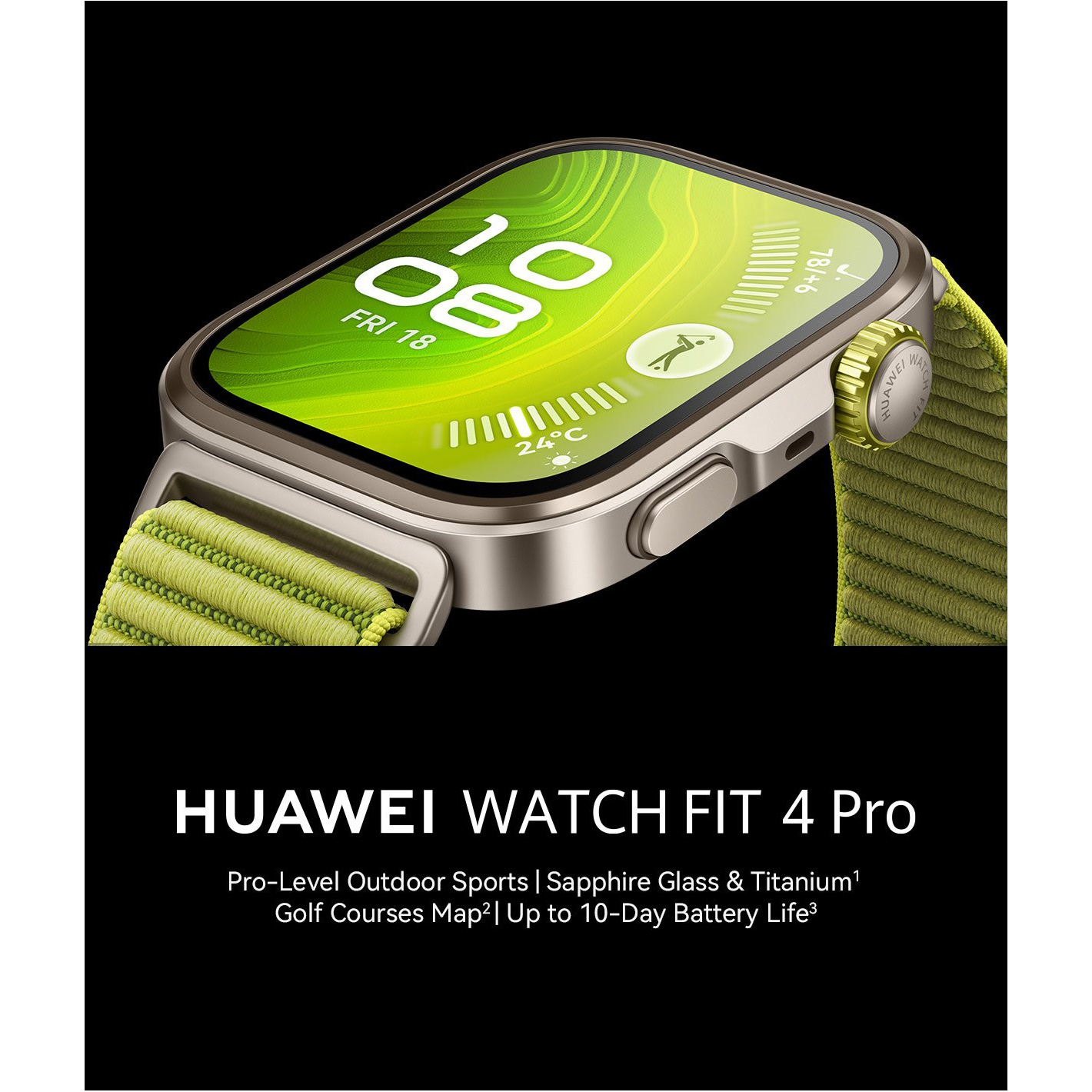 Смарт-годинник HUAWEI Watch Fit 4 Pro Black (55020EYK)