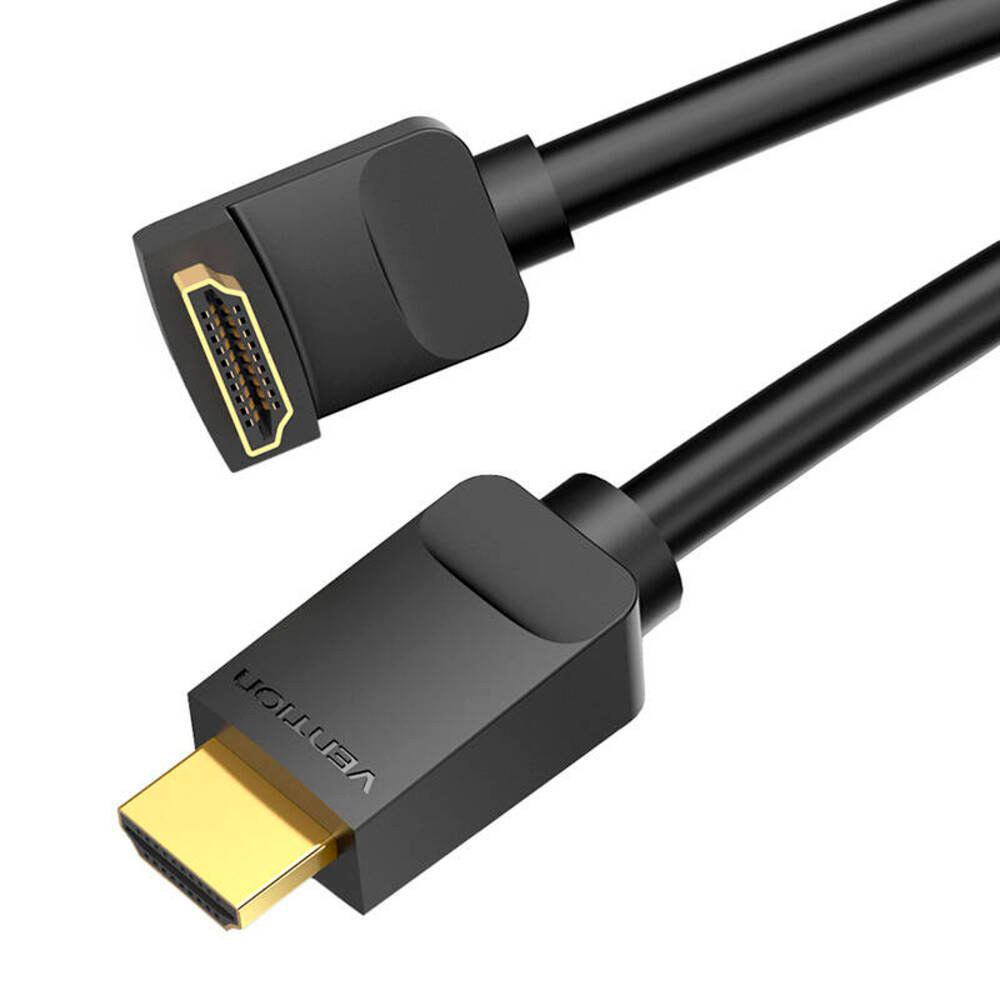 Кабель VENTION Right Angle Cable 90 Degree HDMI v2.0 1м Black (AARBF)
