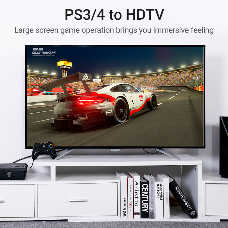 Кабель VENTION Right Angle Cable 90 Degree HDMI v2.0 1м Black (AARBF)