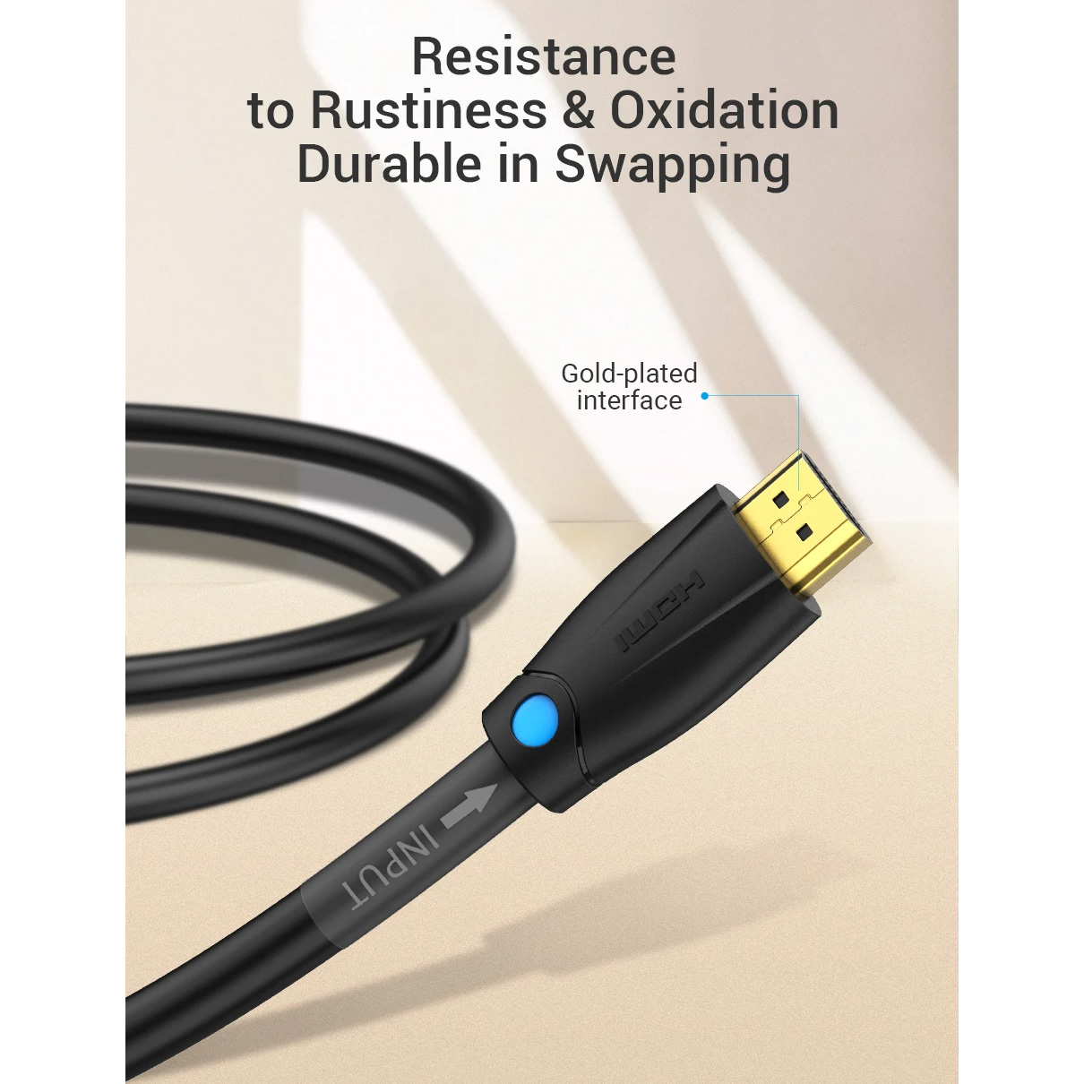 Кабель VENTION HDMI Cable for Structure Cabling Engineering HDMI v2.0 2м Black (AAMBH)