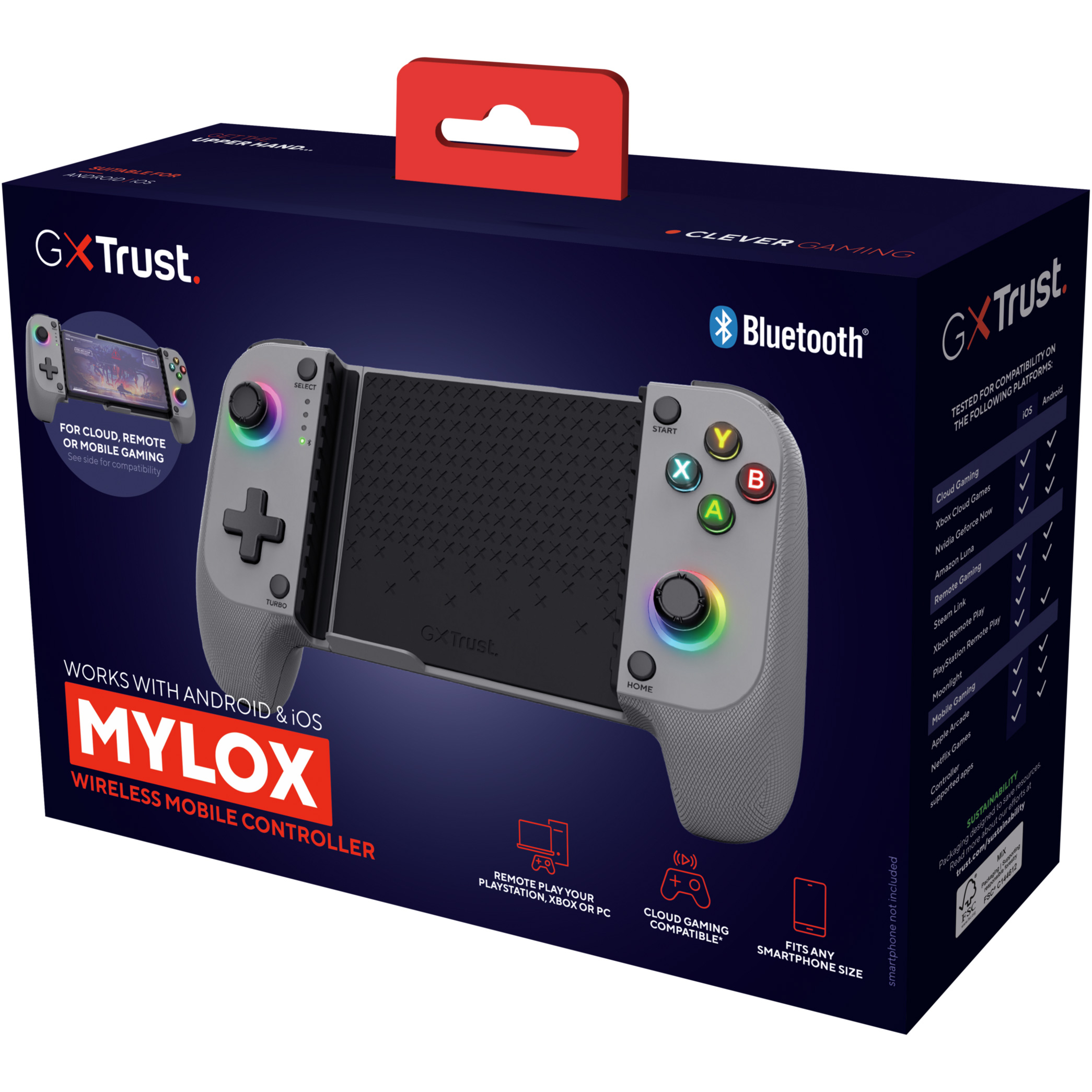 Геймпад для смартфона TRUST GXT 735G Mylox Gray (25649)