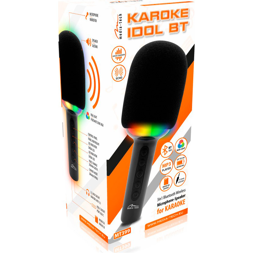 Караоке-микрофон MEDIA-TECH Idol BT Black (MT399)