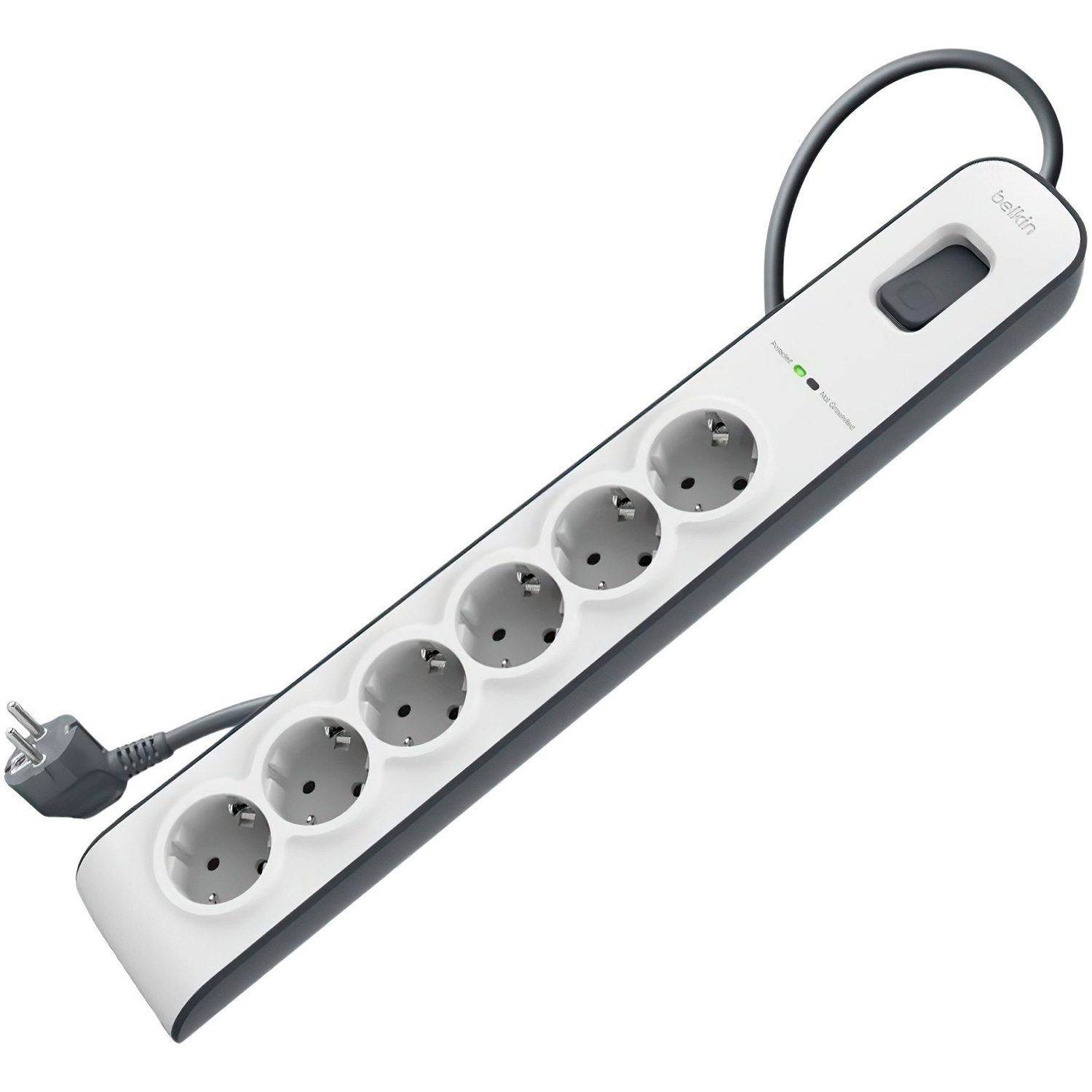Мережевий фільтр BELKIN Surge Protector White, 6 розеток, 2м (BSV603VF2M-V2)