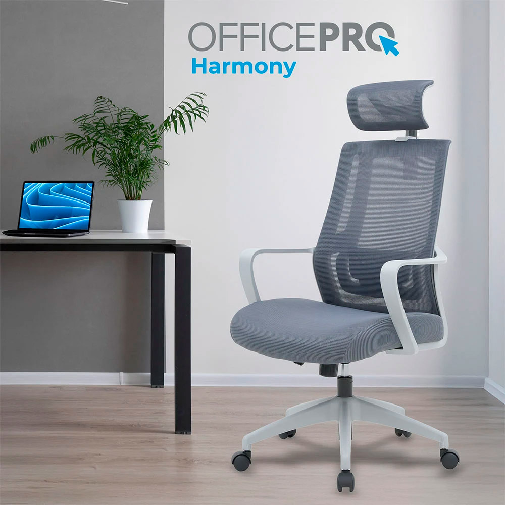 Крісло офісне OFFICEPRO Harmony OC310-G-G-G Gray
