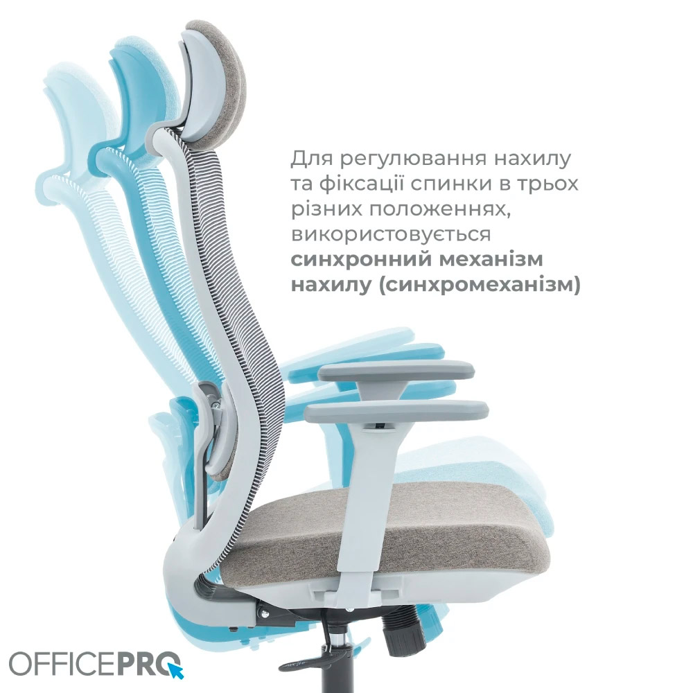Кресло офисное OFFICEPRO Wave OC670-G-G-G Gray