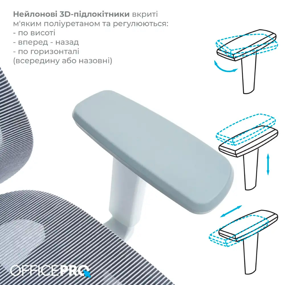 Кресло офисное OFFICEPRO Wave OC670-G-G-G Gray