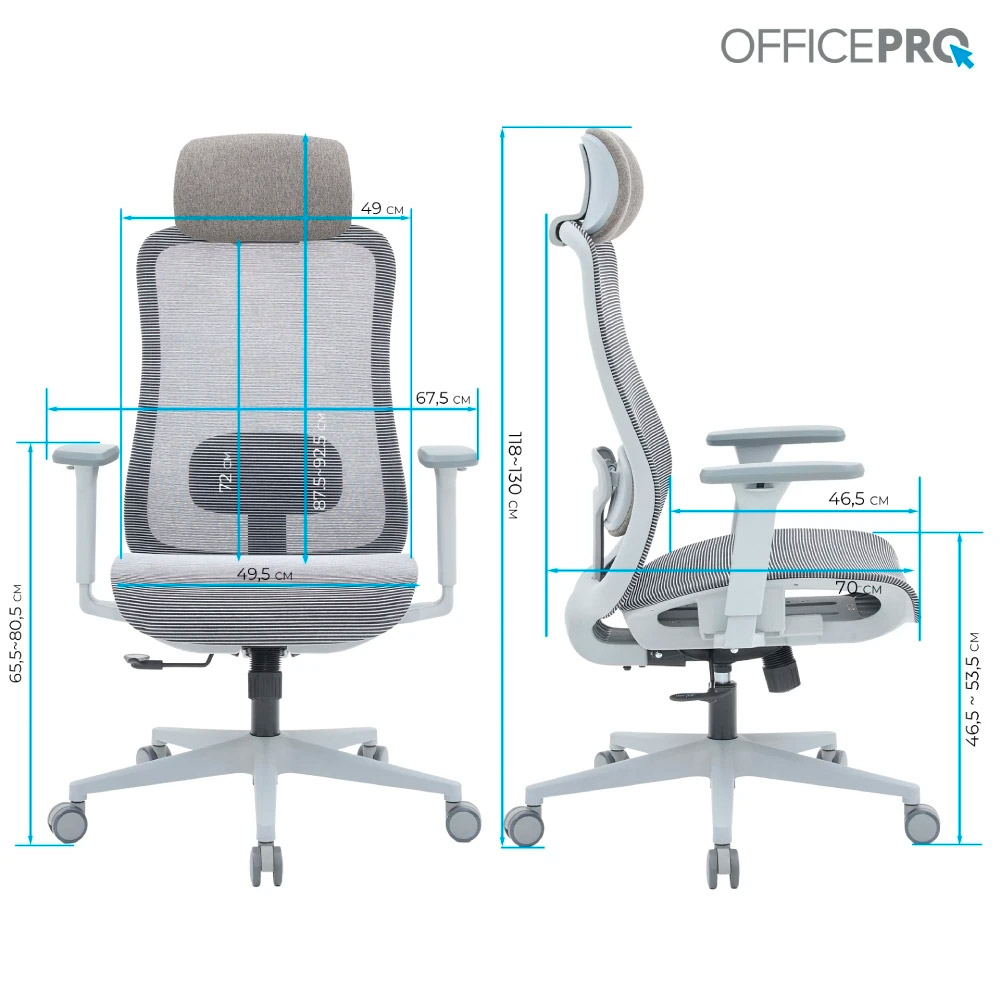 Кресло офисное OFFICEPRO Wave OC670-G-G-G Gray