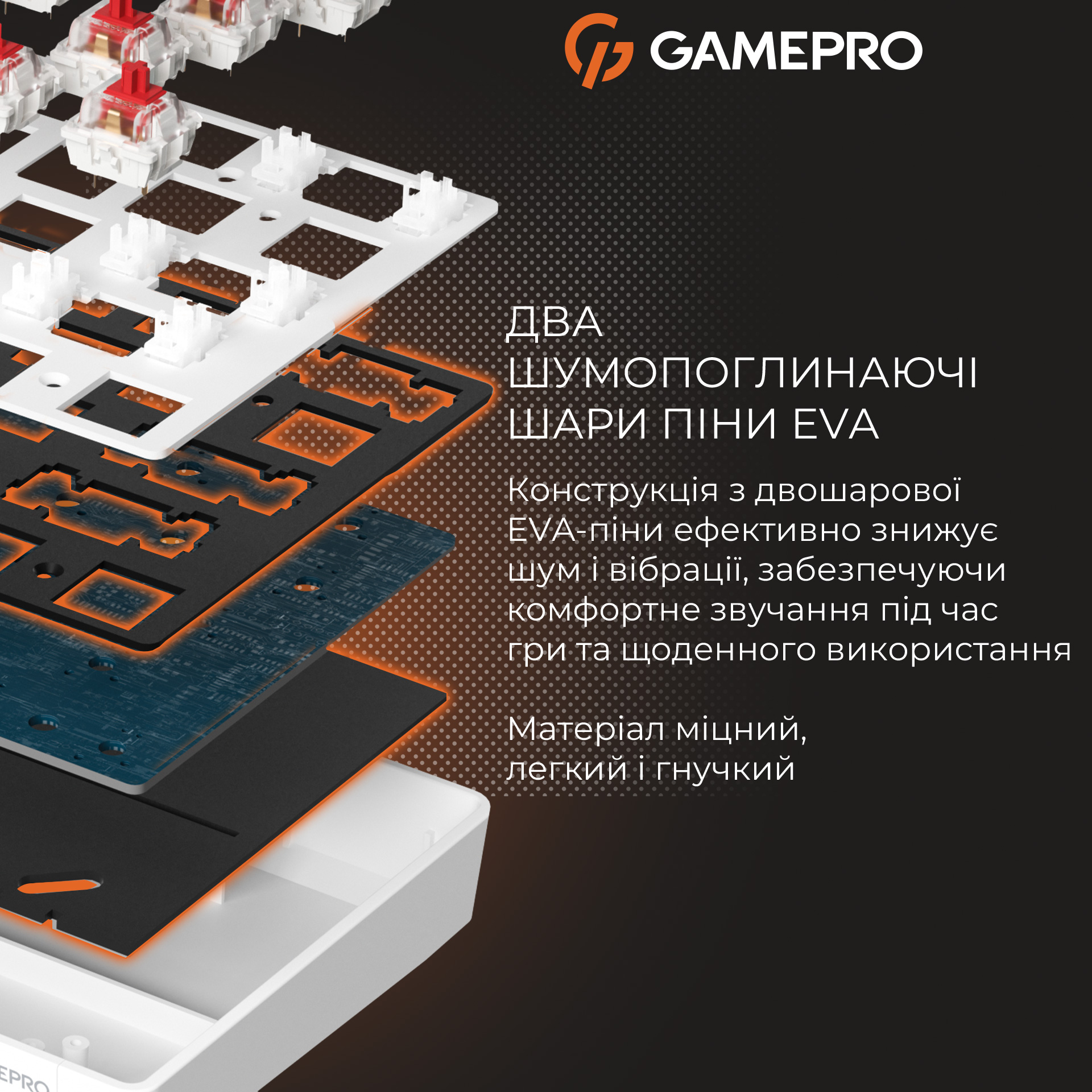 Клавіатура GAMEPRO Genesis Infinity MK130 White