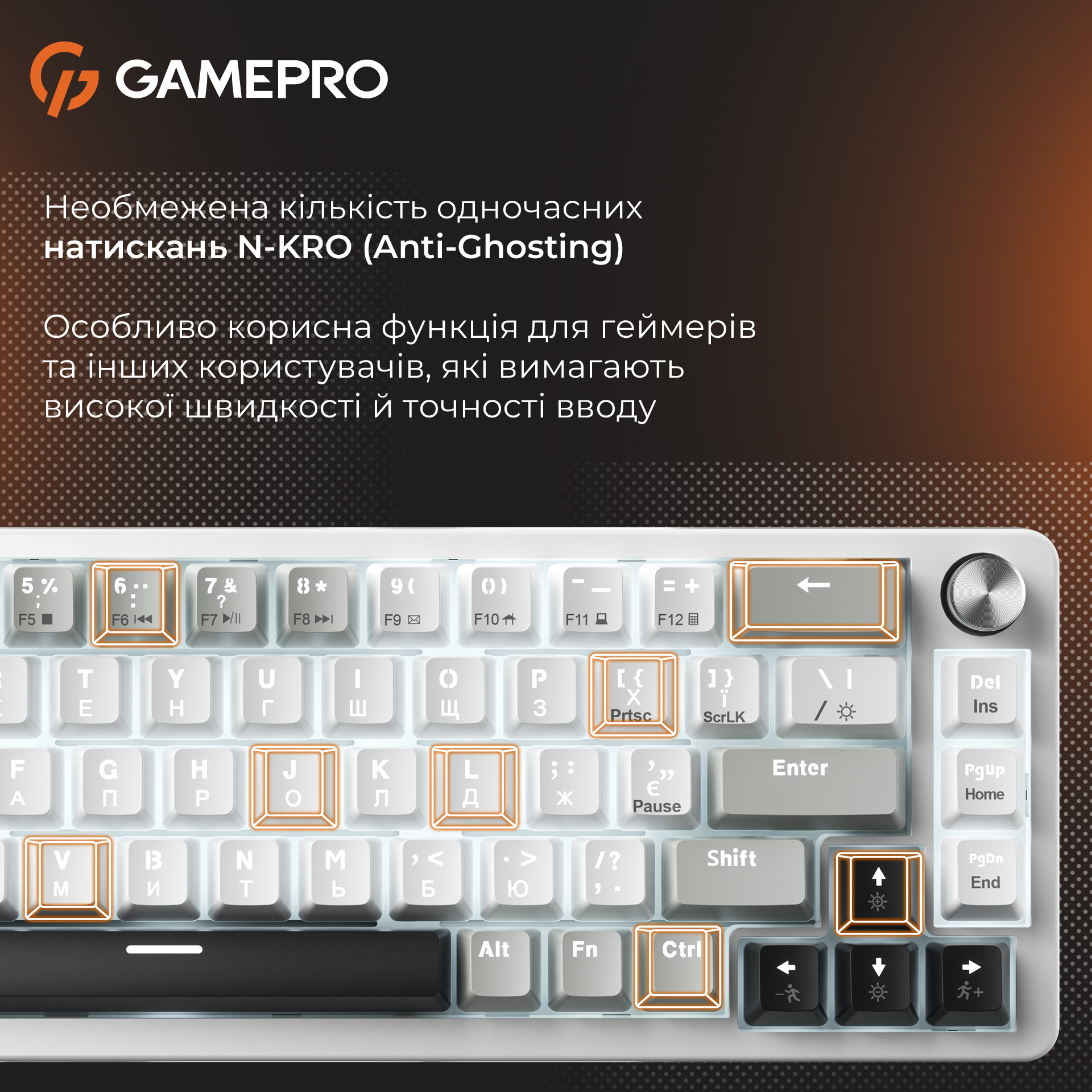 Клавіатура GAMEPRO Genesis Silverlight MK116 Gray