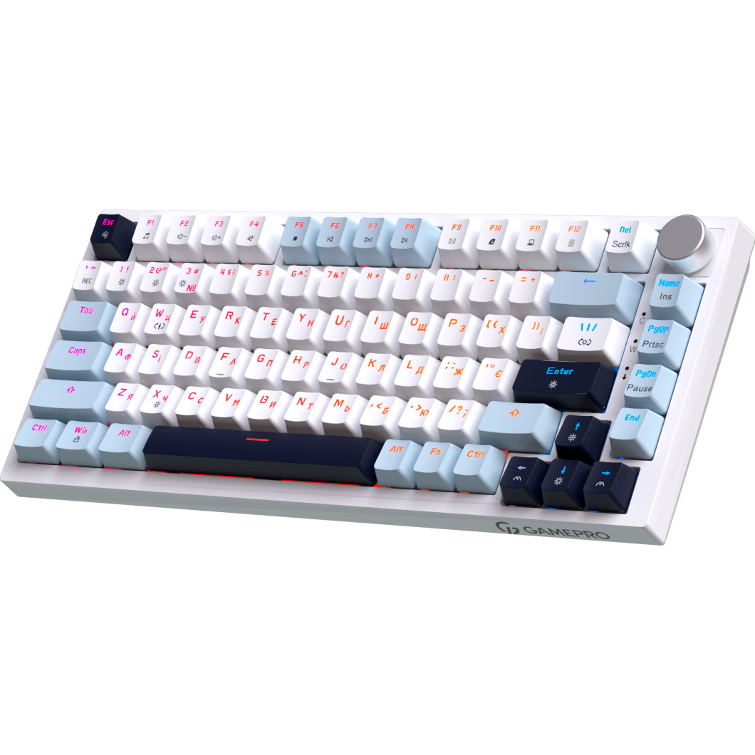 Клавіатура GAMEPRO Genesis Warden MK160 Blue/White