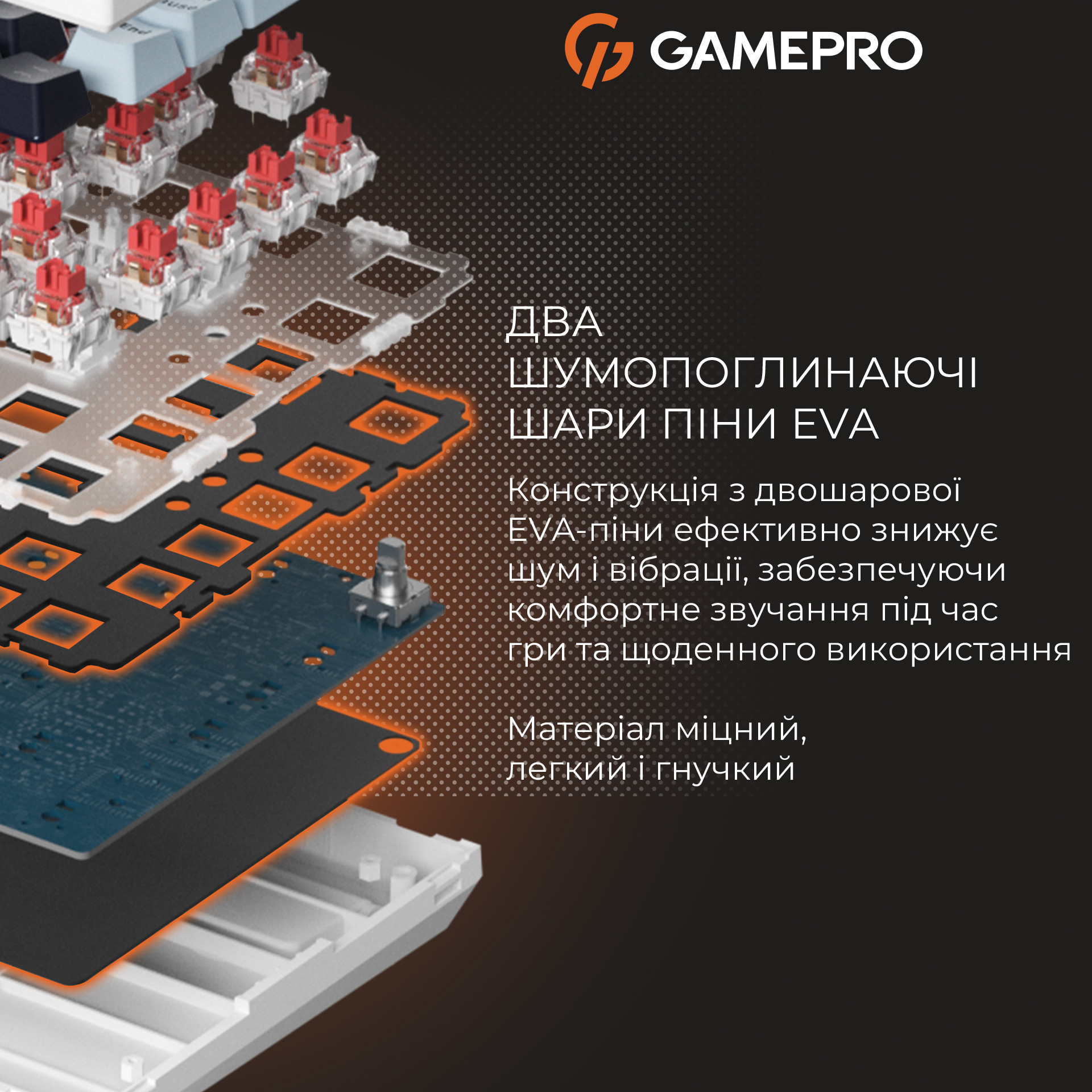 Клавіатура GAMEPRO Genesis Warden MK160 Blue/White