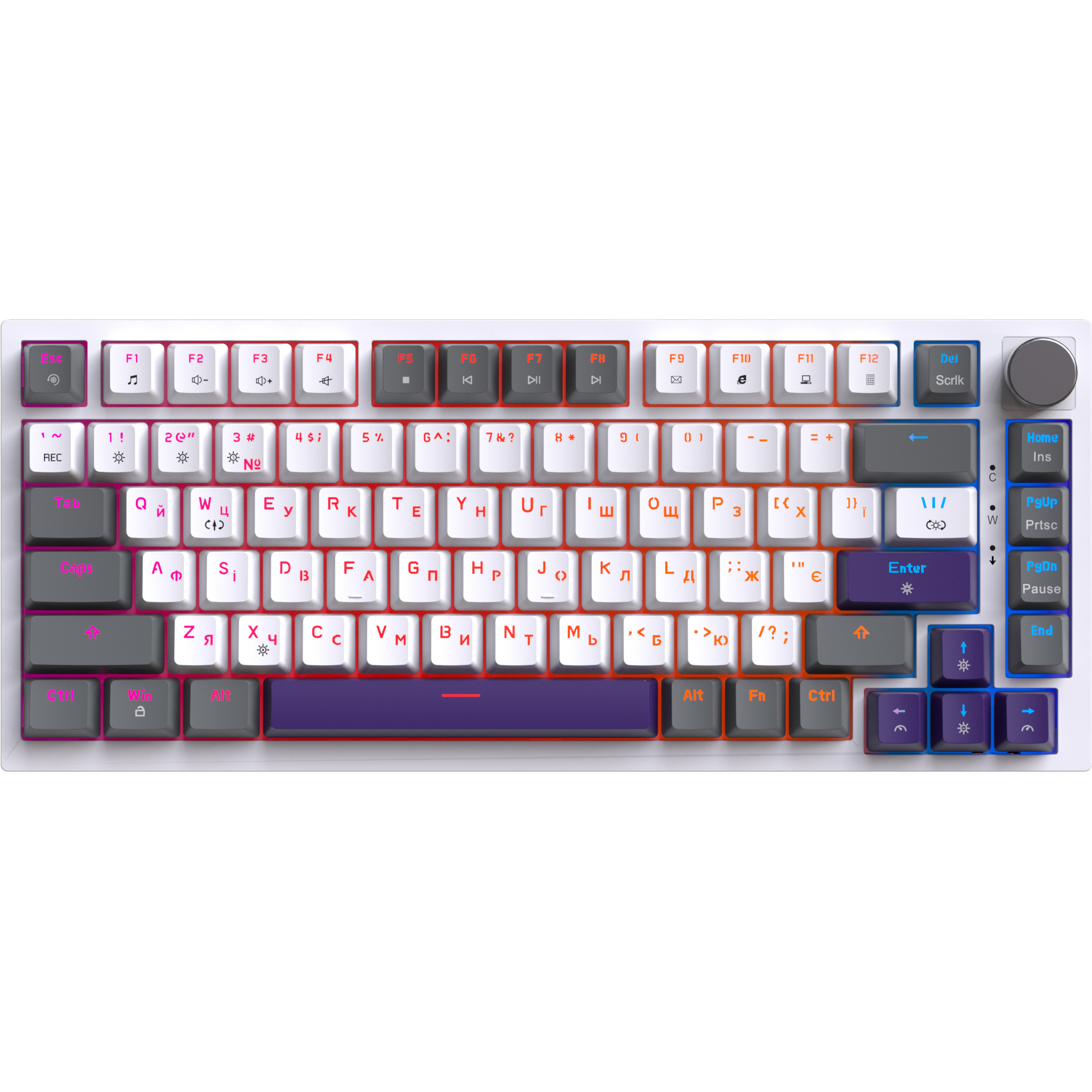 Клавіатура GAMEPRO Genesis Warden MK160 White/Gray