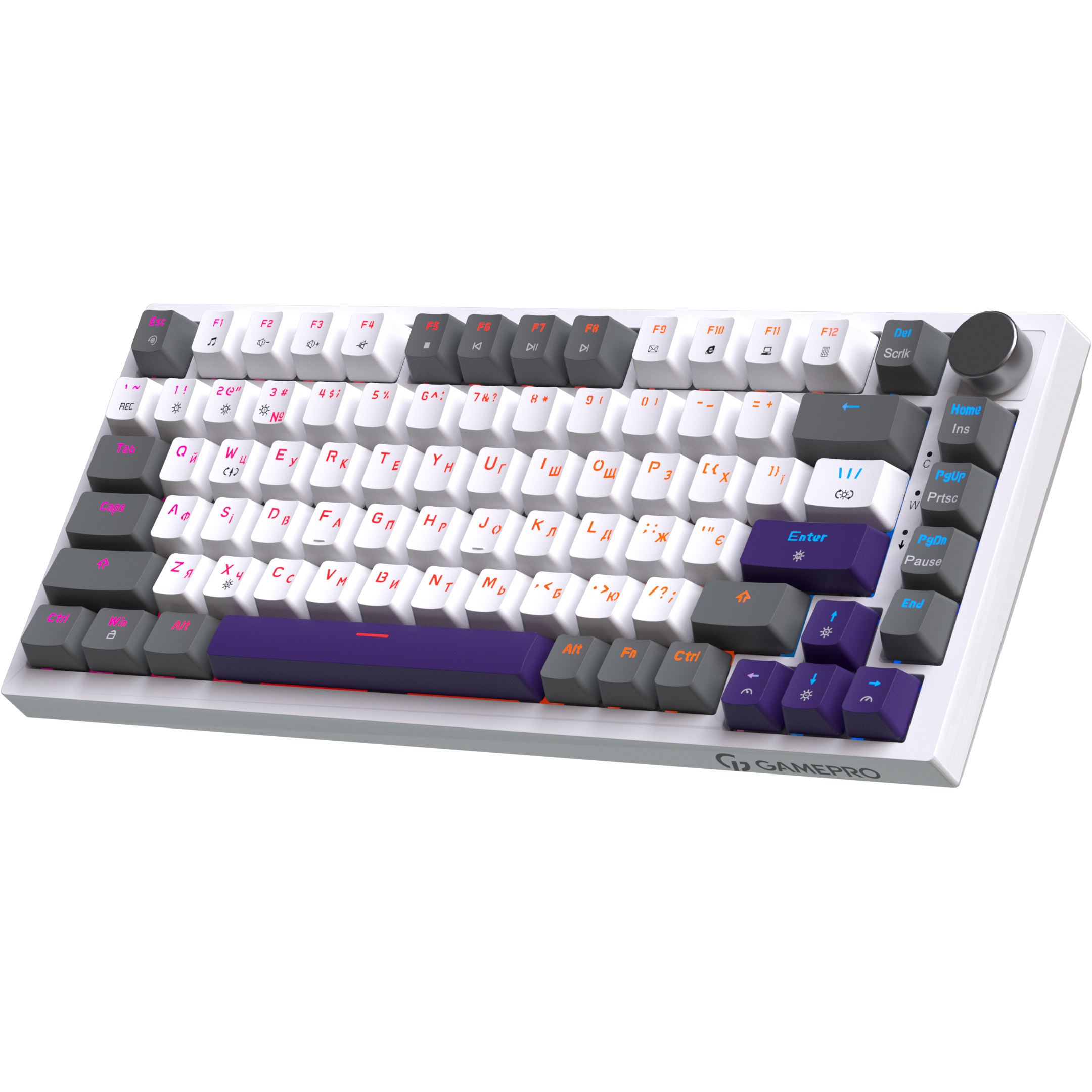 Клавіатура GAMEPRO Genesis Warden MK160 White/Gray