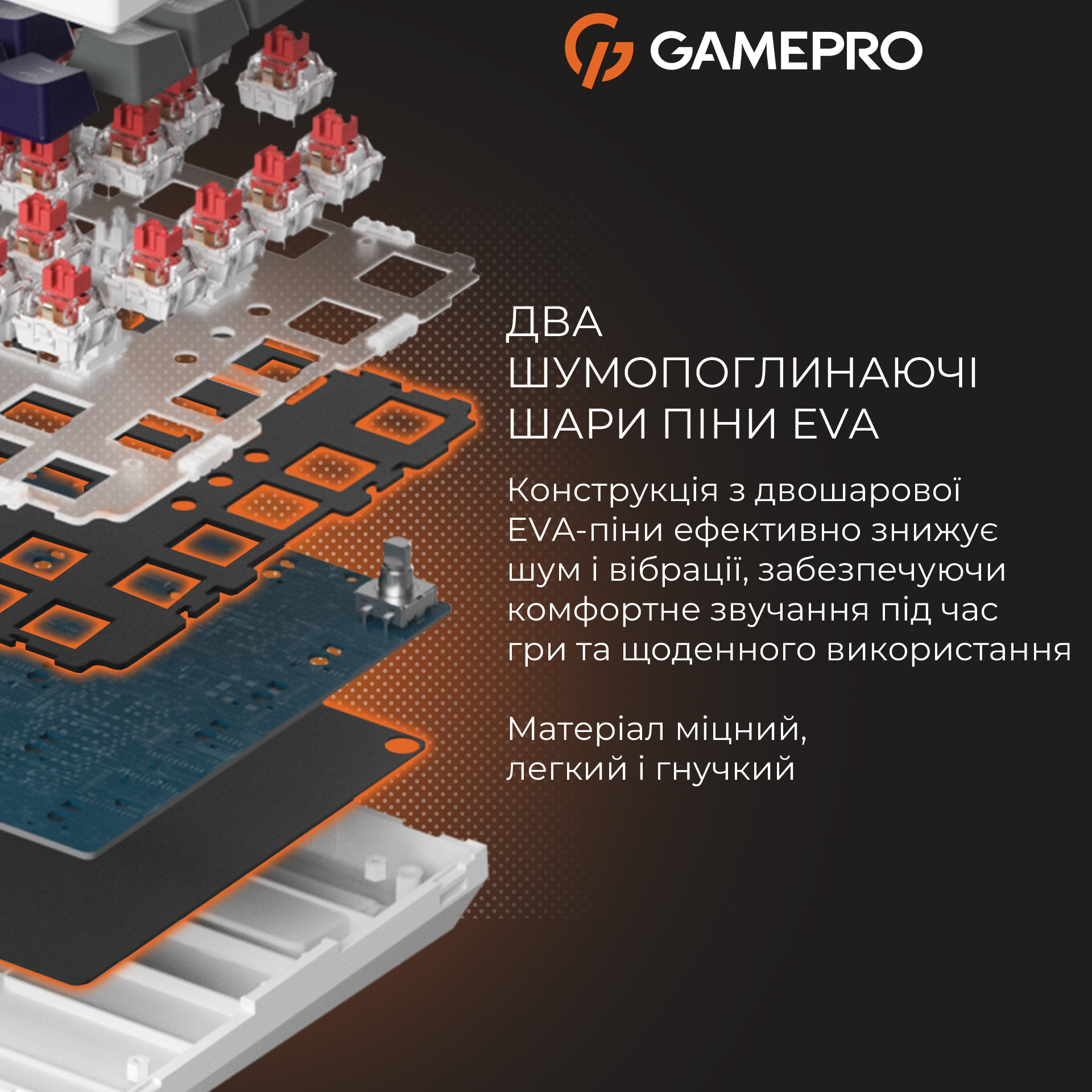 Клавіатура GAMEPRO Genesis Warden MK160 White/Gray