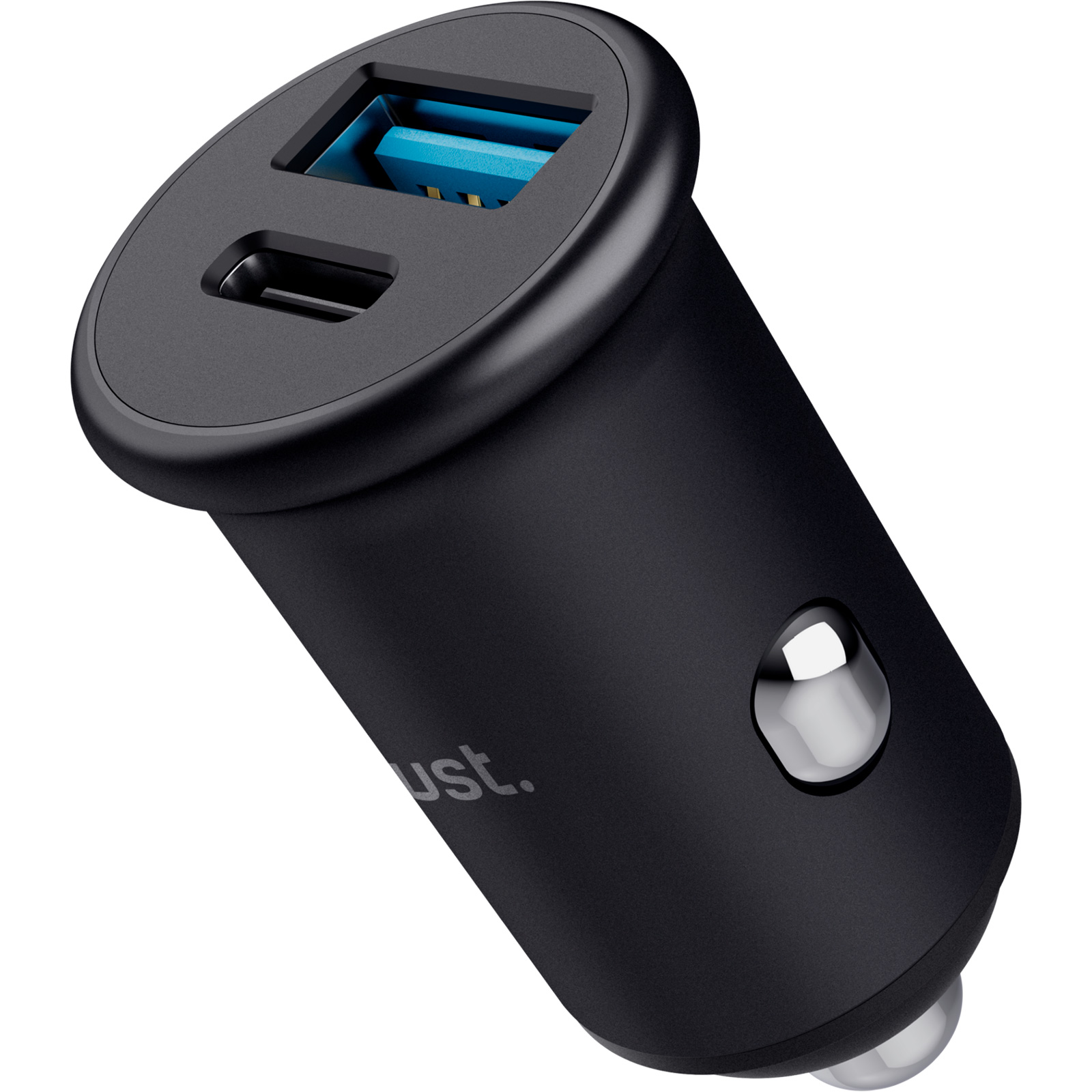 Автомобільний зарядний пристрій TRUST Maxo 38W 1xUSB-A, 1xUSB-C Car Charger Black (25197)