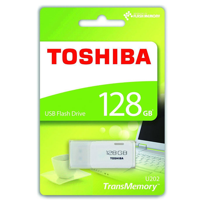 Флешка TOSHIBA TransMemory U202 128GB White (THN-U202W1280E4)