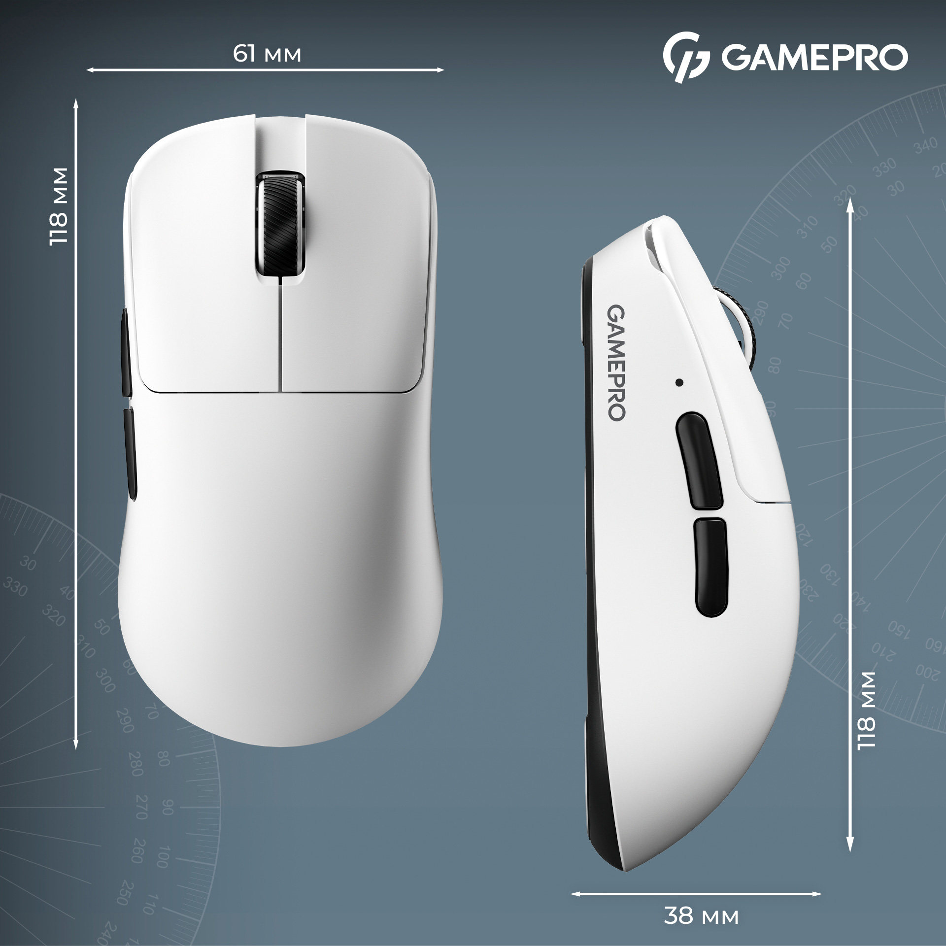 Миша ігрова GAMEPRO Asgard Odin GM035 White