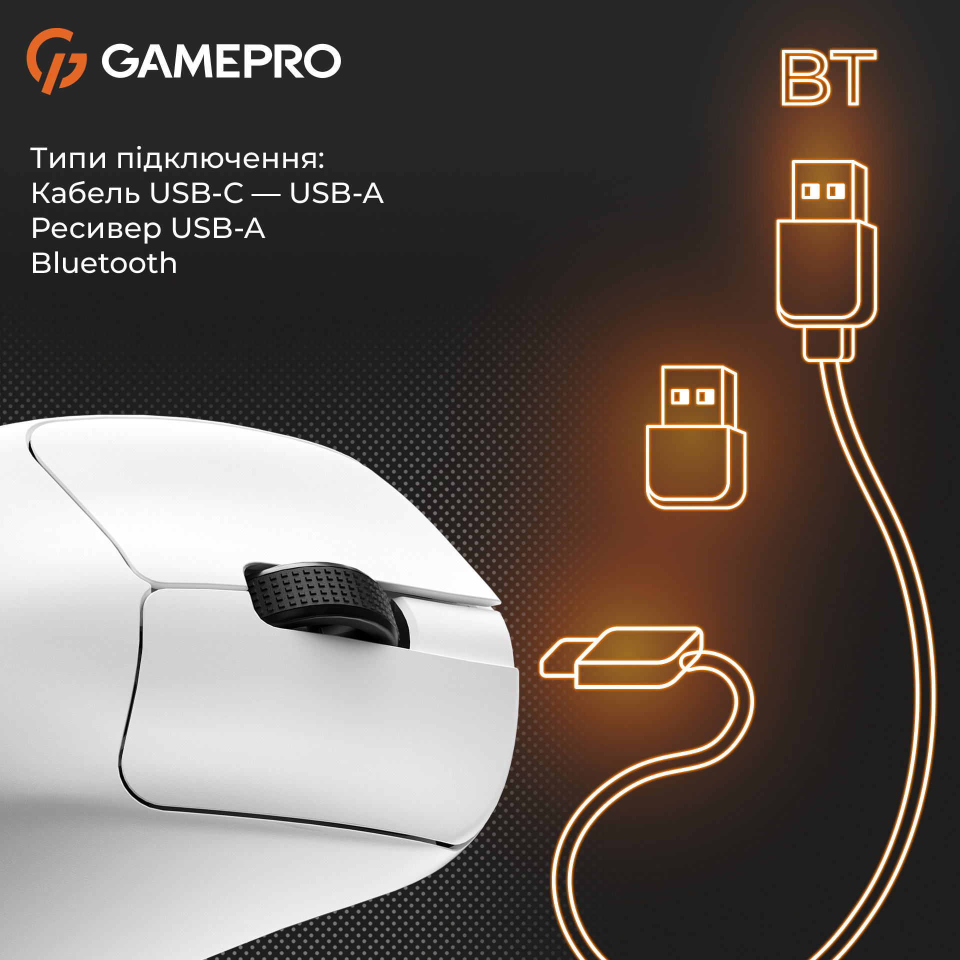 Миша ігрова GAMEPRO Genesis Avenger White