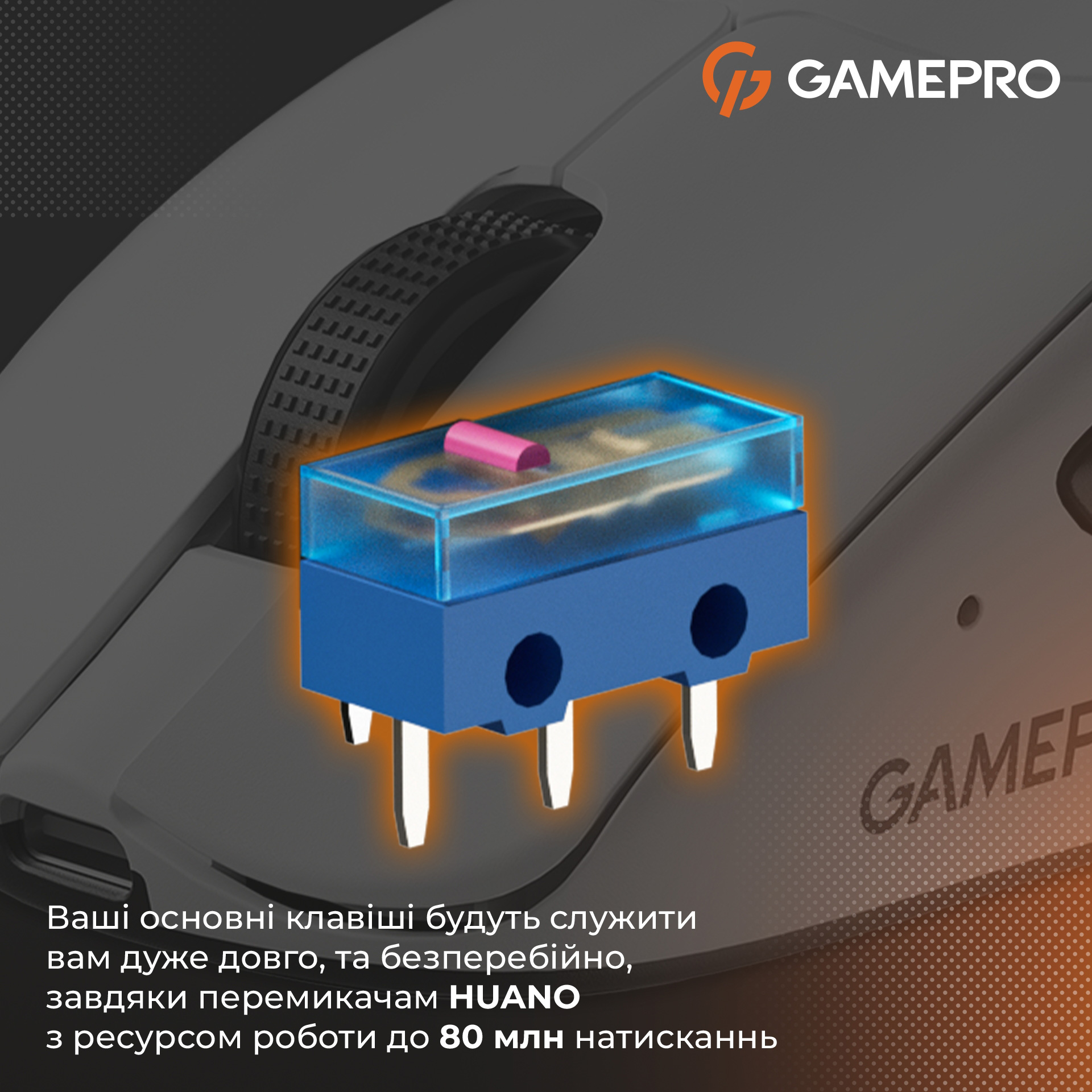 Миша ігрова GAMEPRO Genesis Avenger White