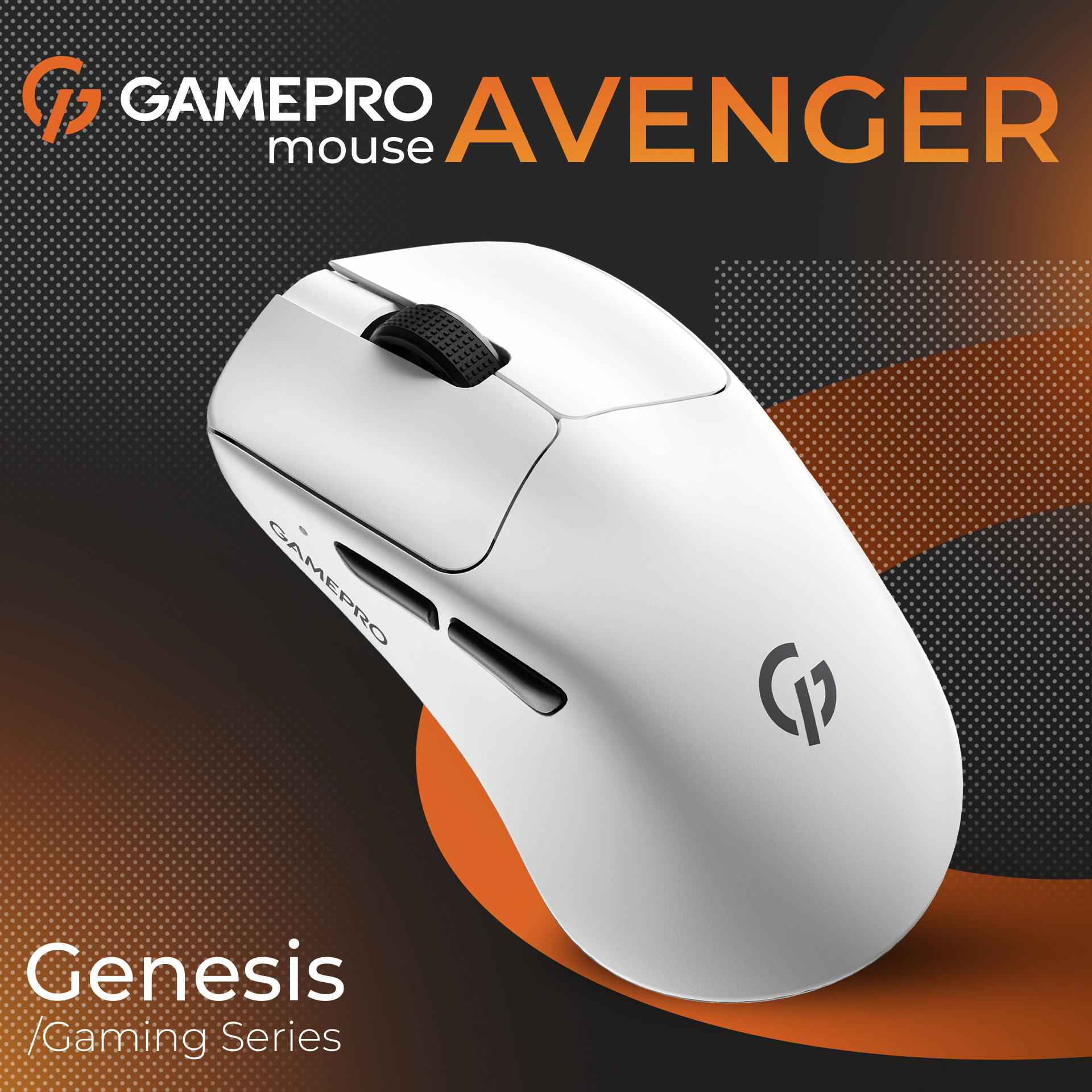 Миша ігрова GAMEPRO Genesis Avenger White