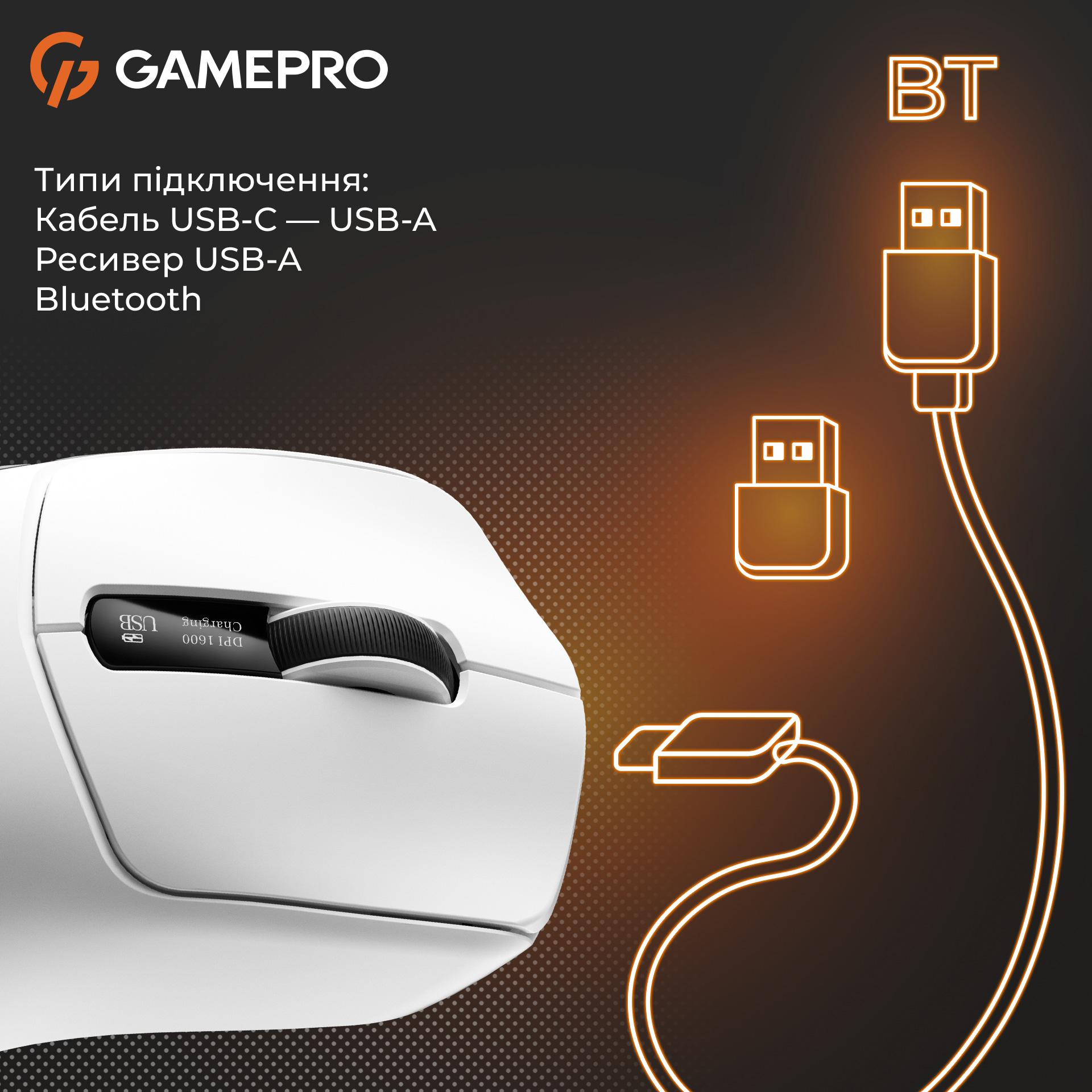 Миша ігрова GAMEPRO Genesis Ranker GM012 White