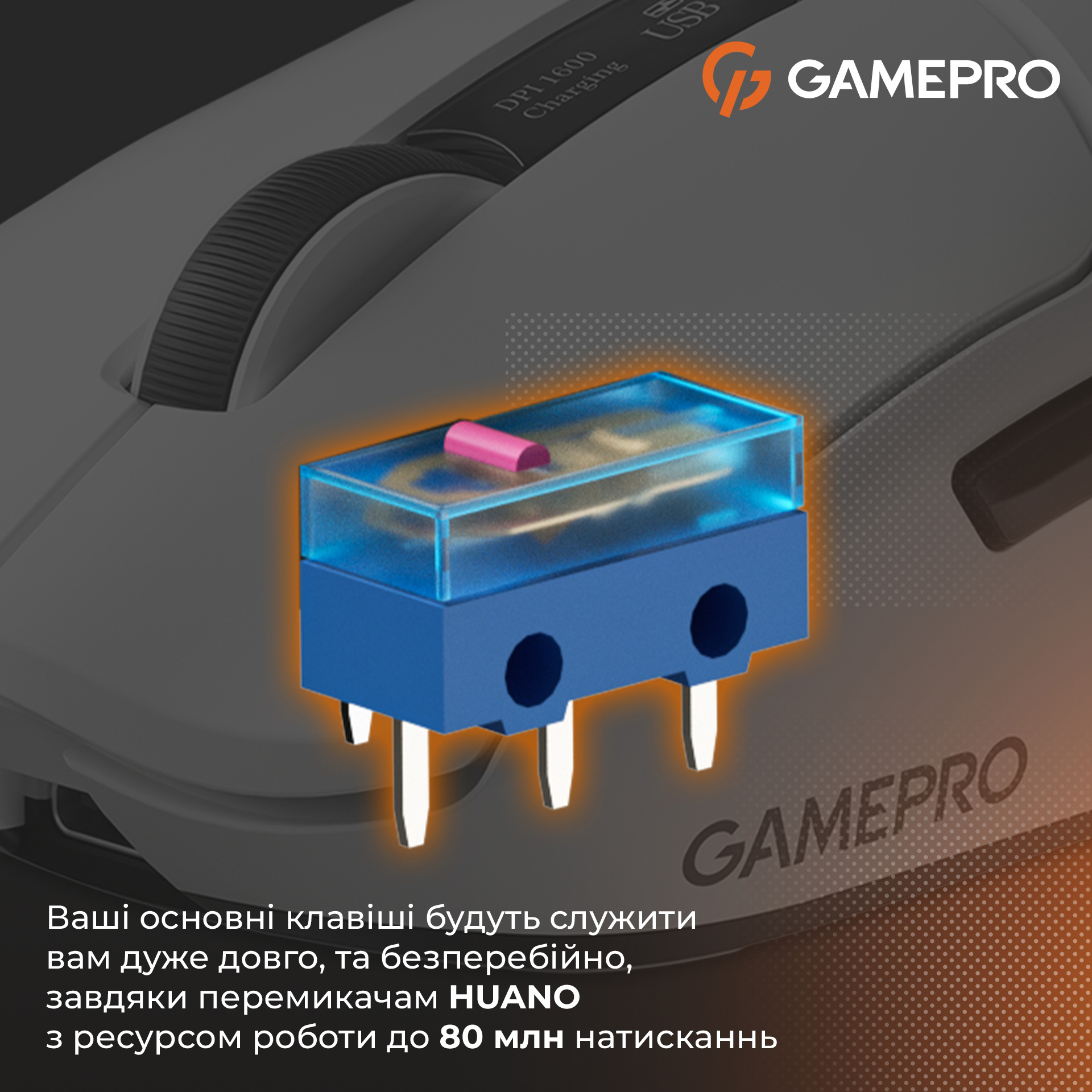 Миша ігрова GAMEPRO Genesis Ranker GM012 White