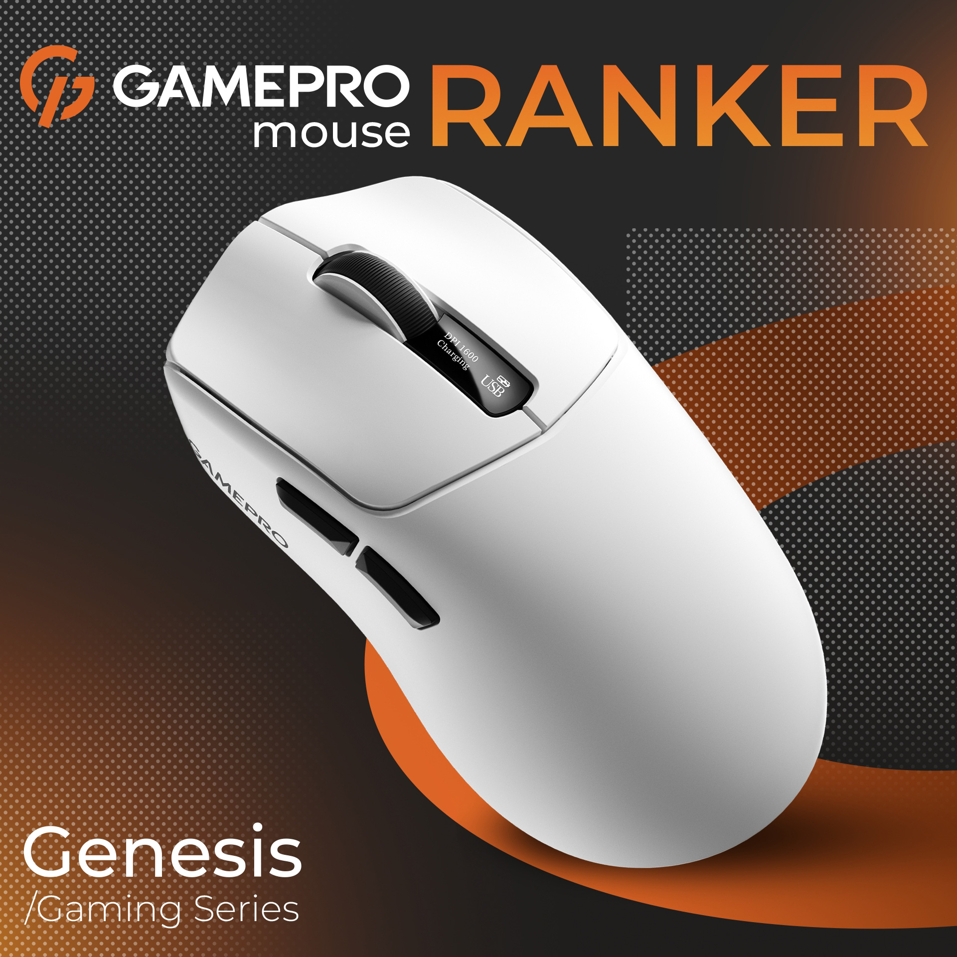 Миша ігрова GAMEPRO Genesis Ranker GM012 White